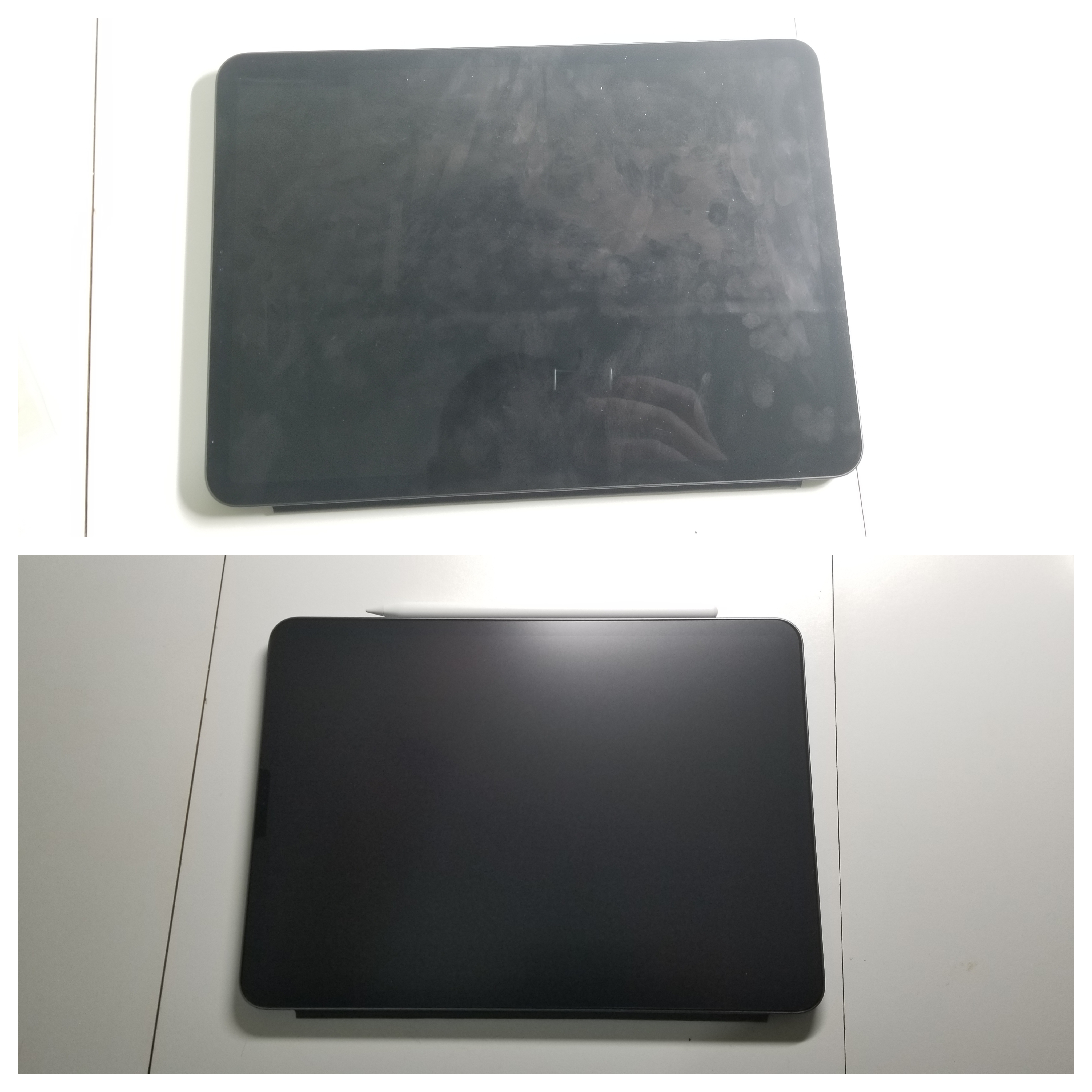 Before vs After Matte Screen Protector r/ipad