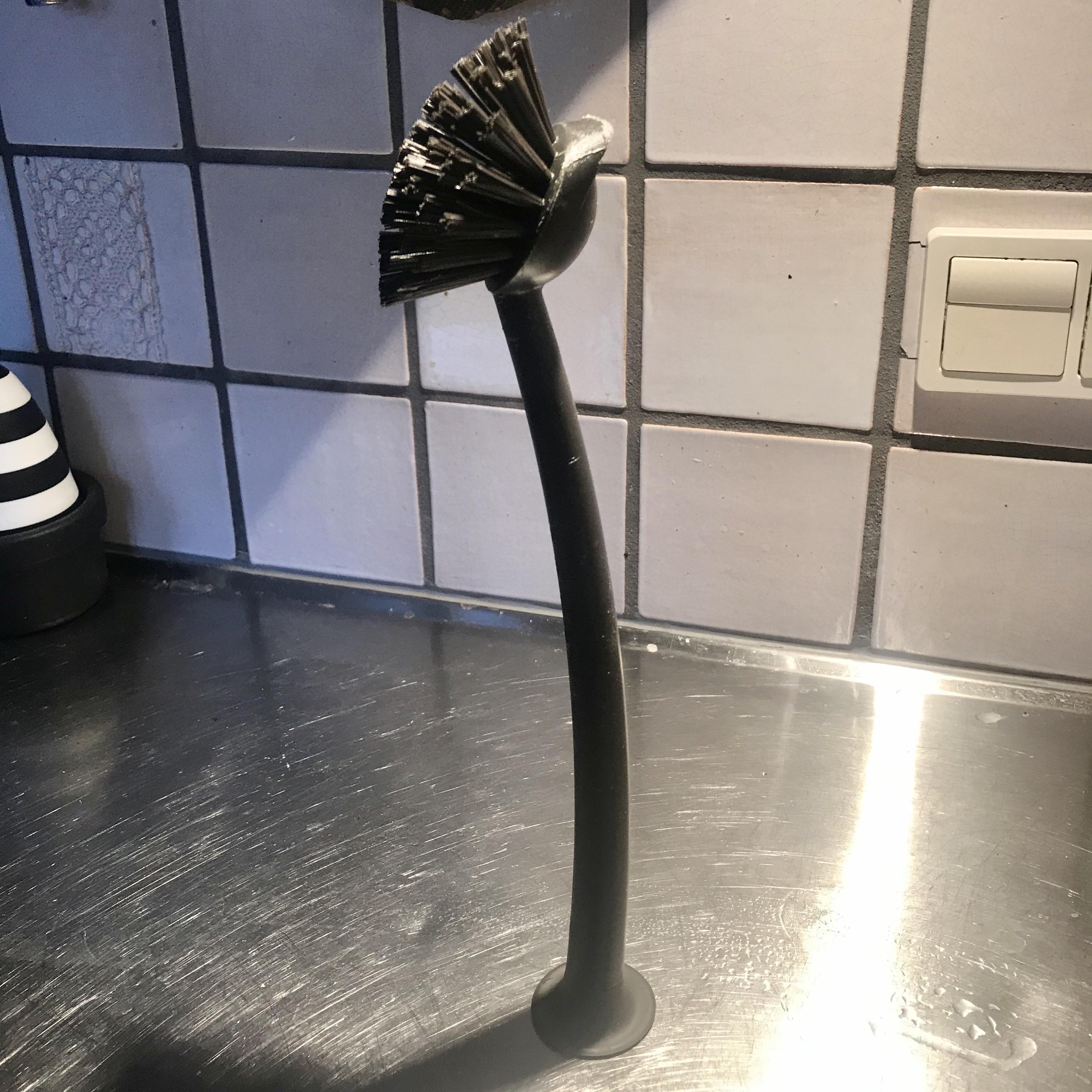 This Ikea dish brush. Normally bristles get flat and use their