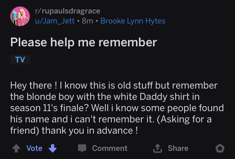 Ma’am, this isn’t Craigslist’s Missed Connections page... r/rpdrcringe