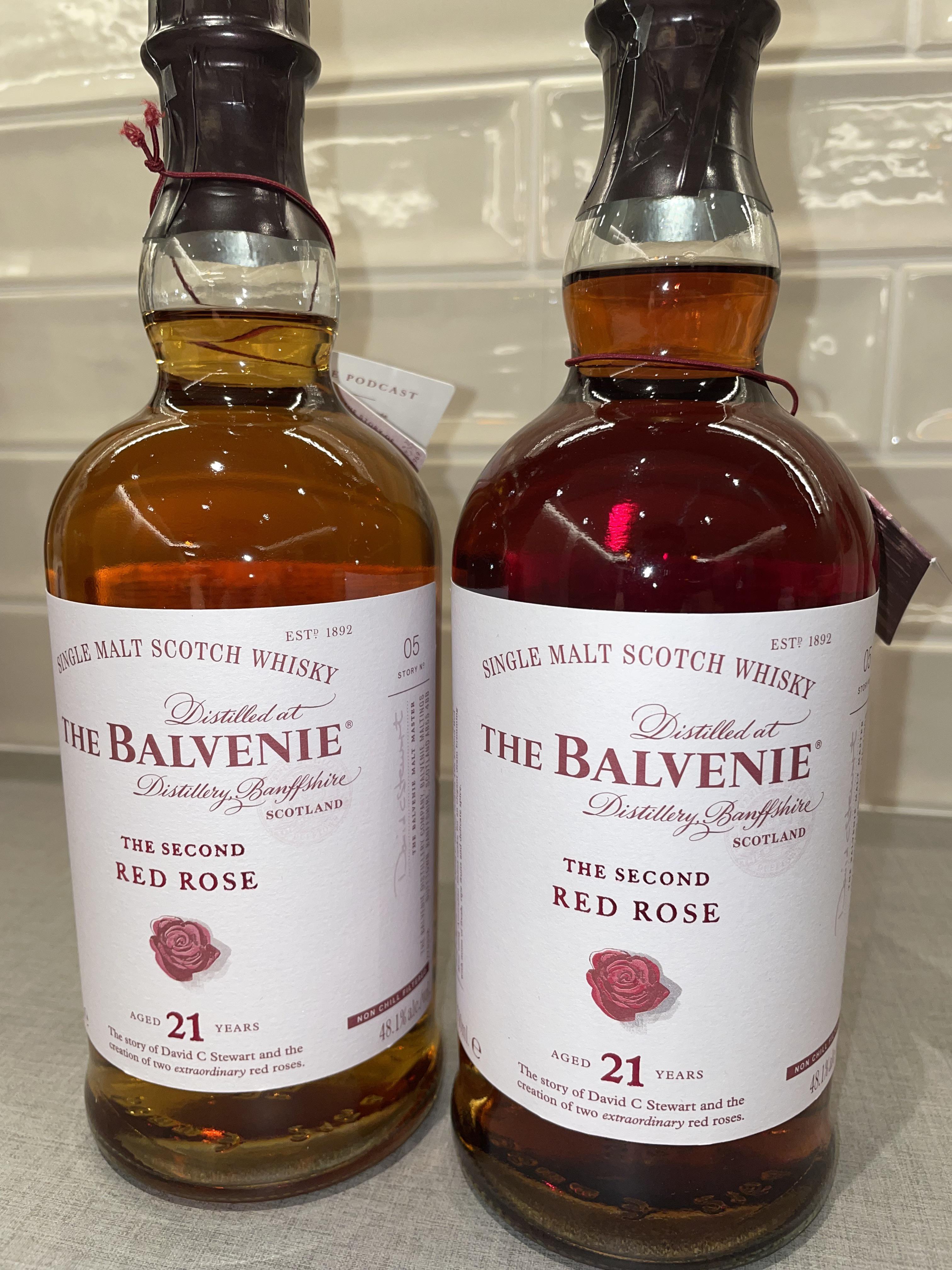 Balvenie Second Red Rose. Hi I purchased two bottles of the red rose at