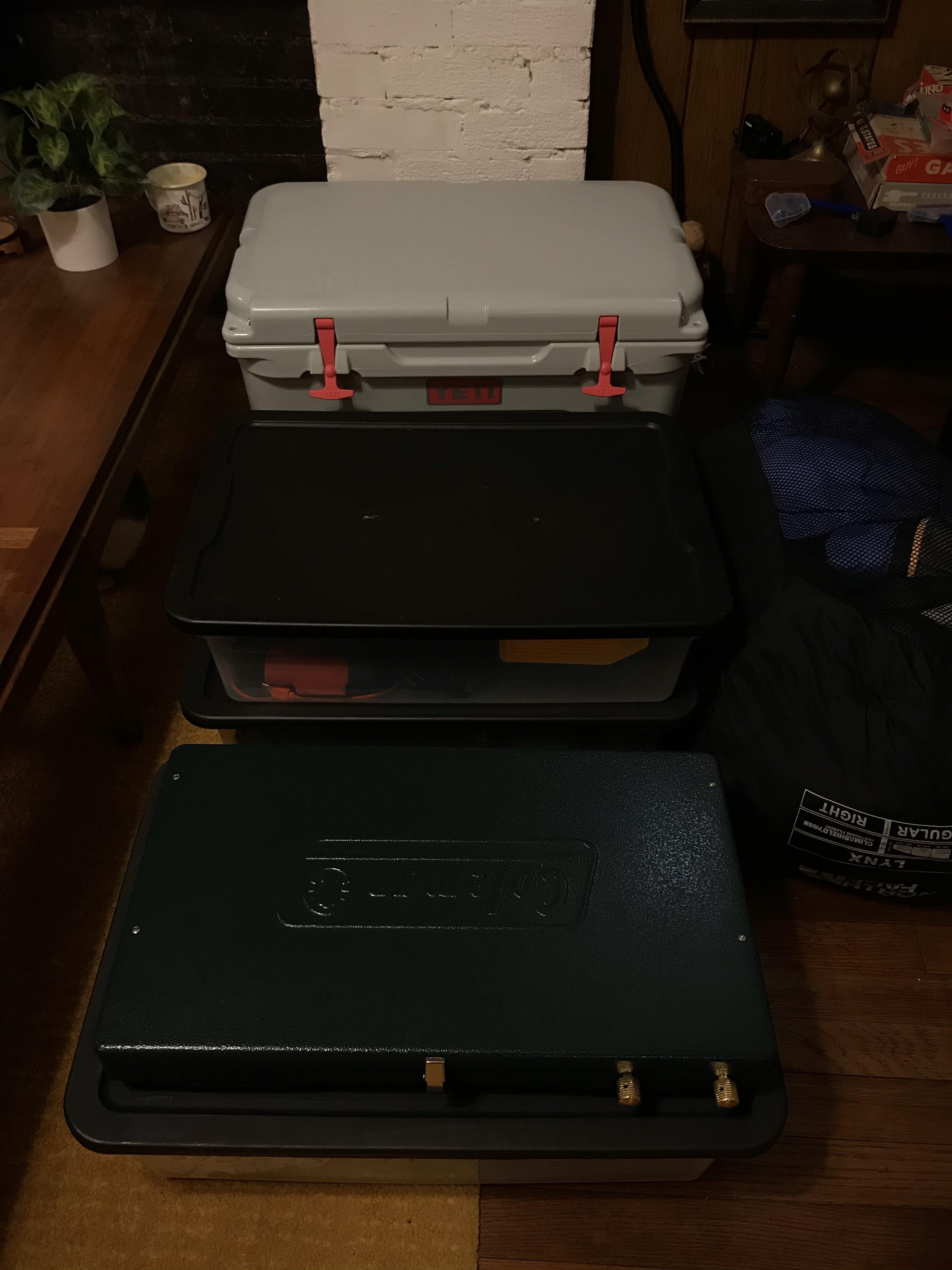 These plastic bins have completely changed car camping for us! r