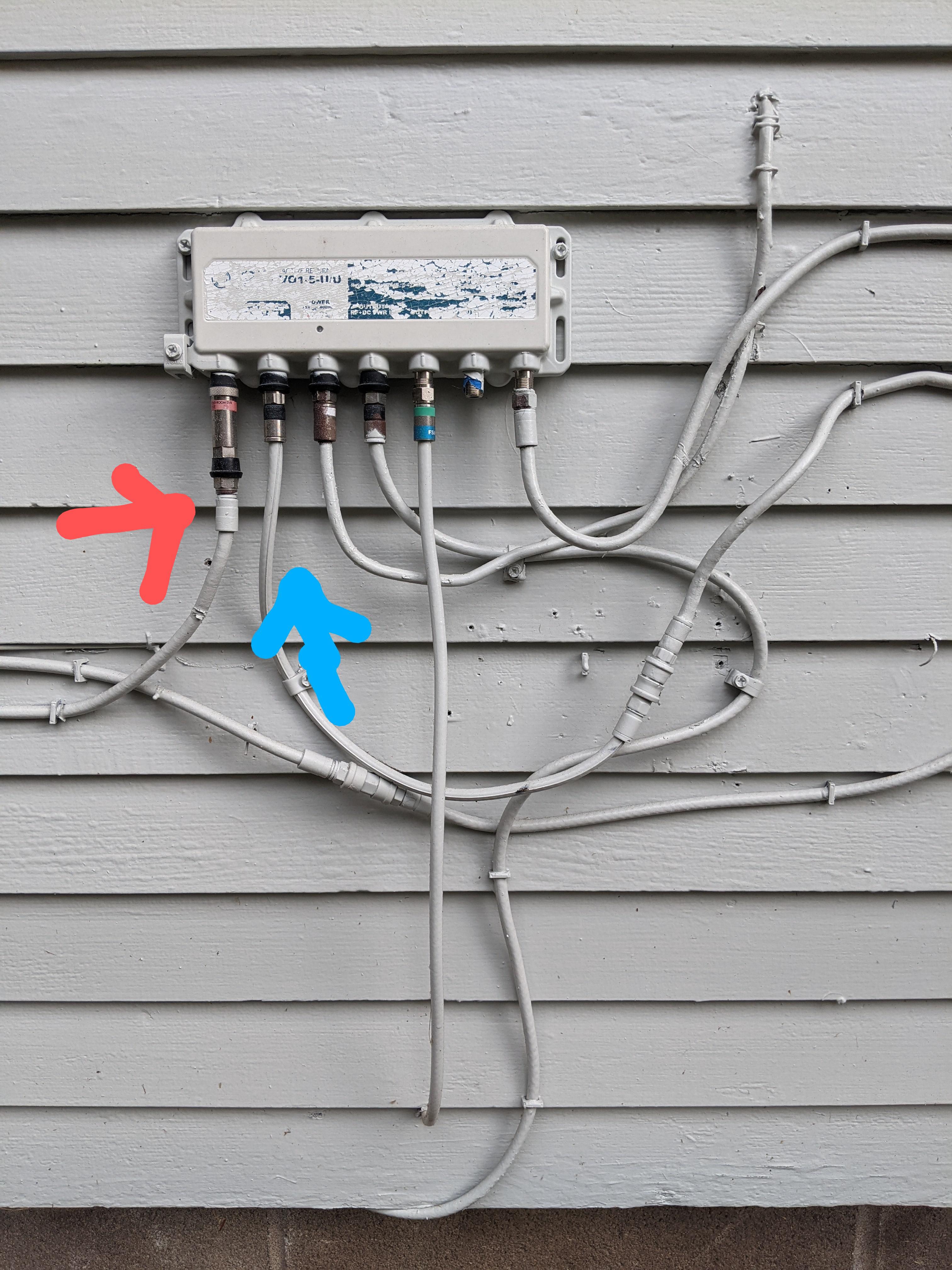 Multiple Coaxial Outlets, Only One Works For