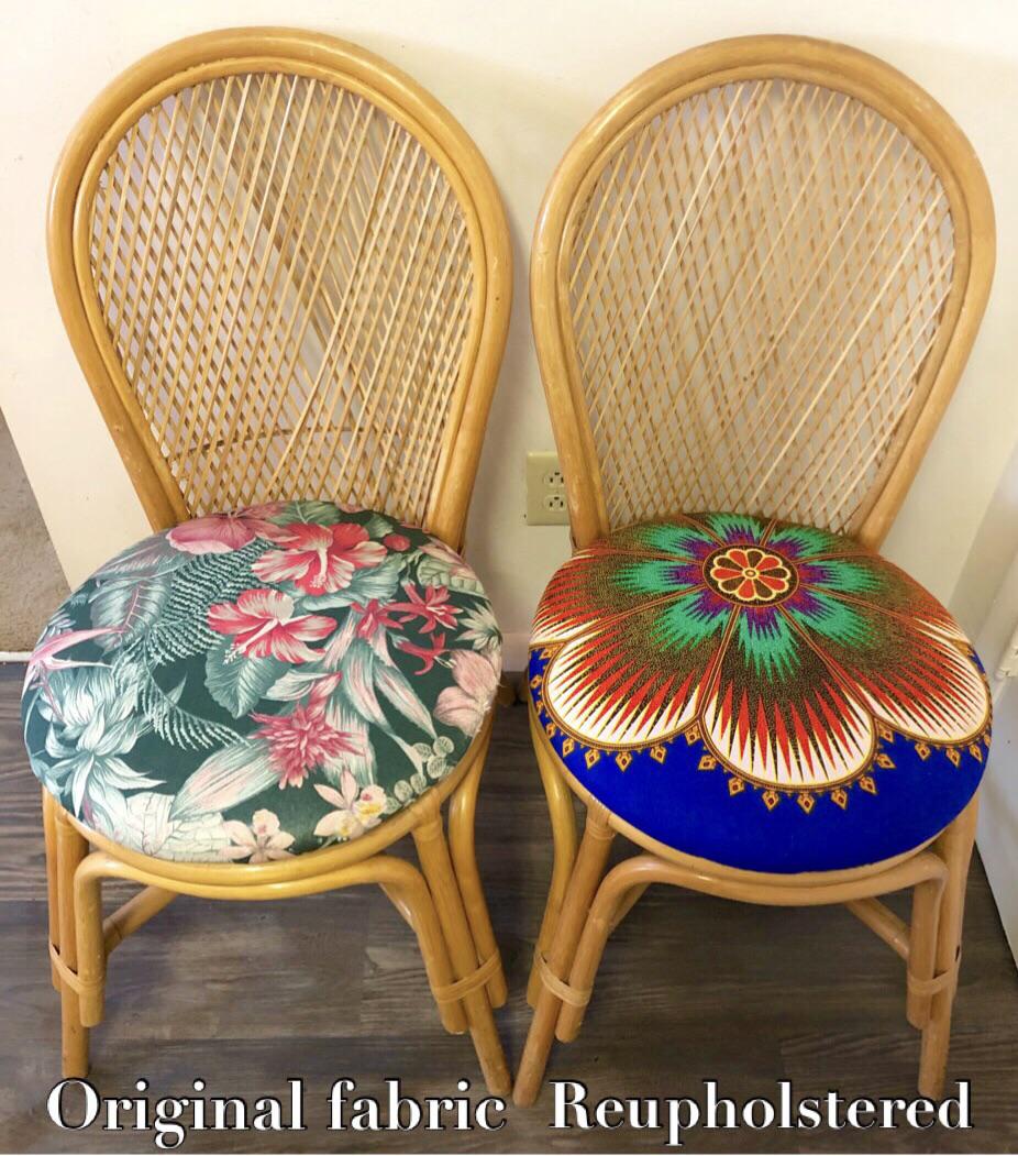 Bought these 2 chairs at the GW Outlet for 2 each & reupholstered the