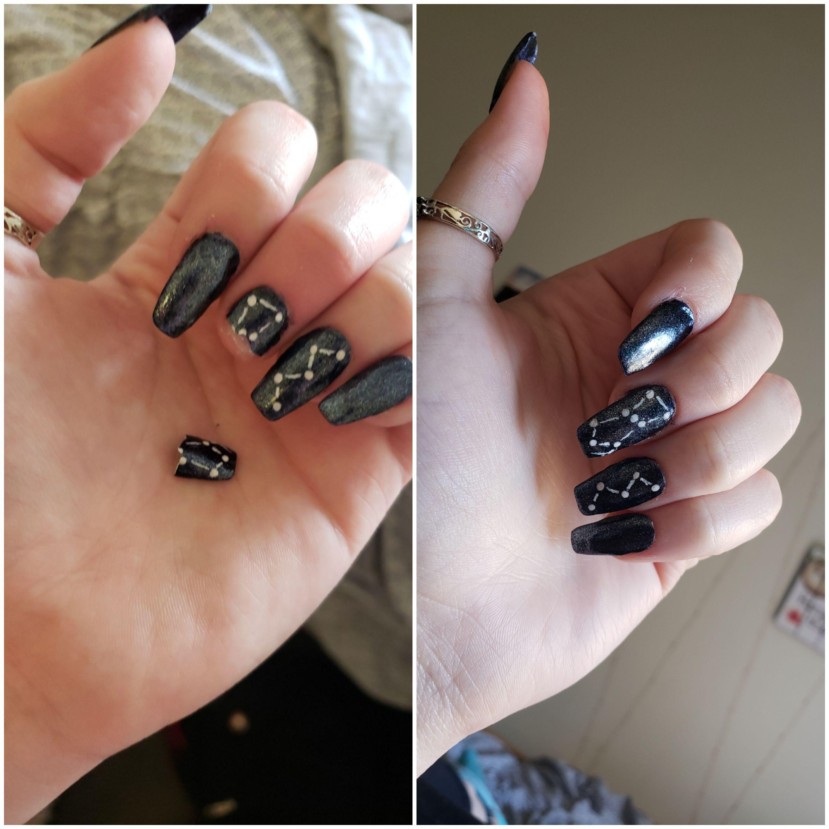 I broke my nail putting on shoes but luckily there was enough surface