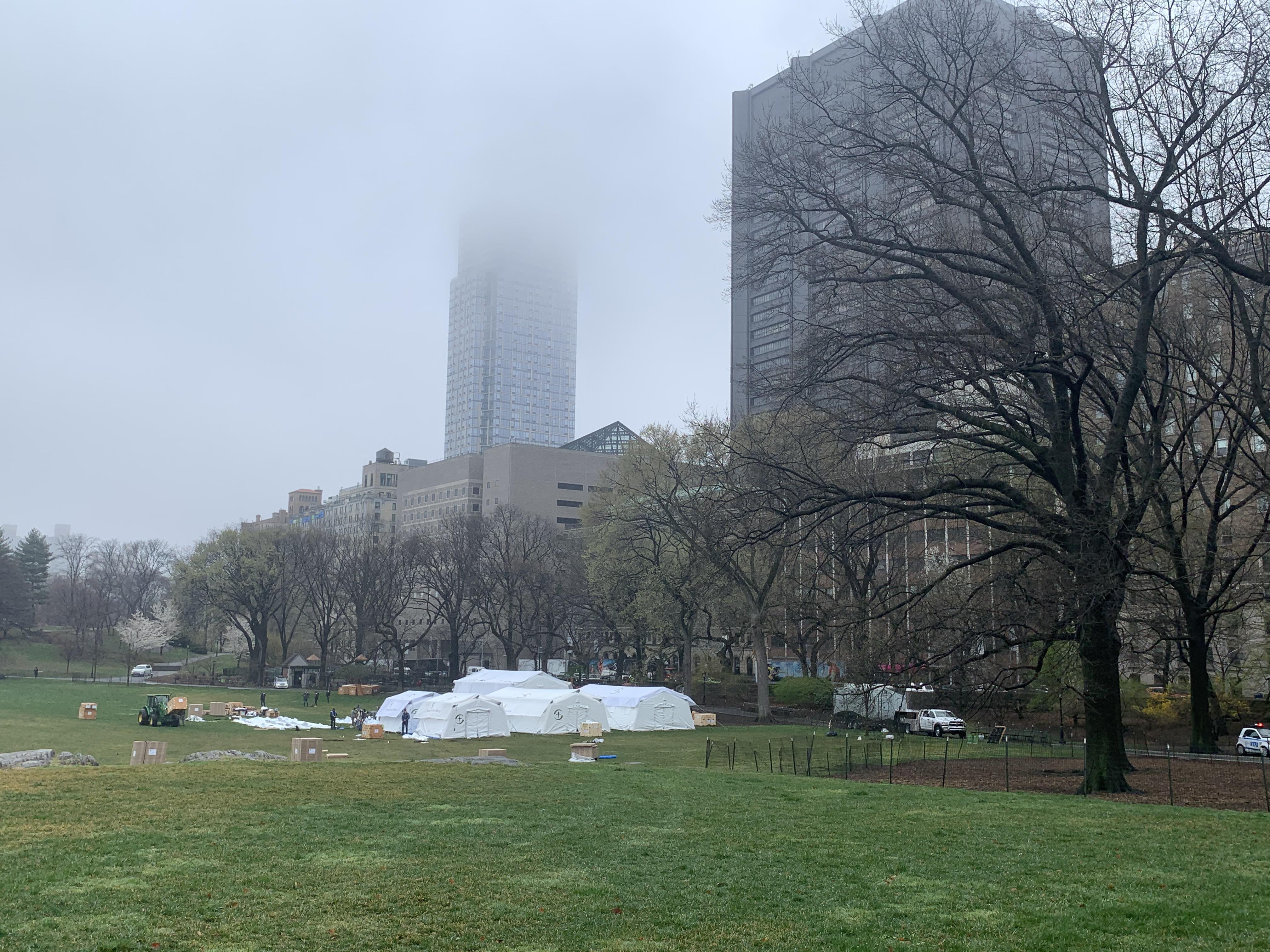Tents going up in Central Park outside Mt Sinai hospital r/newyorkcity