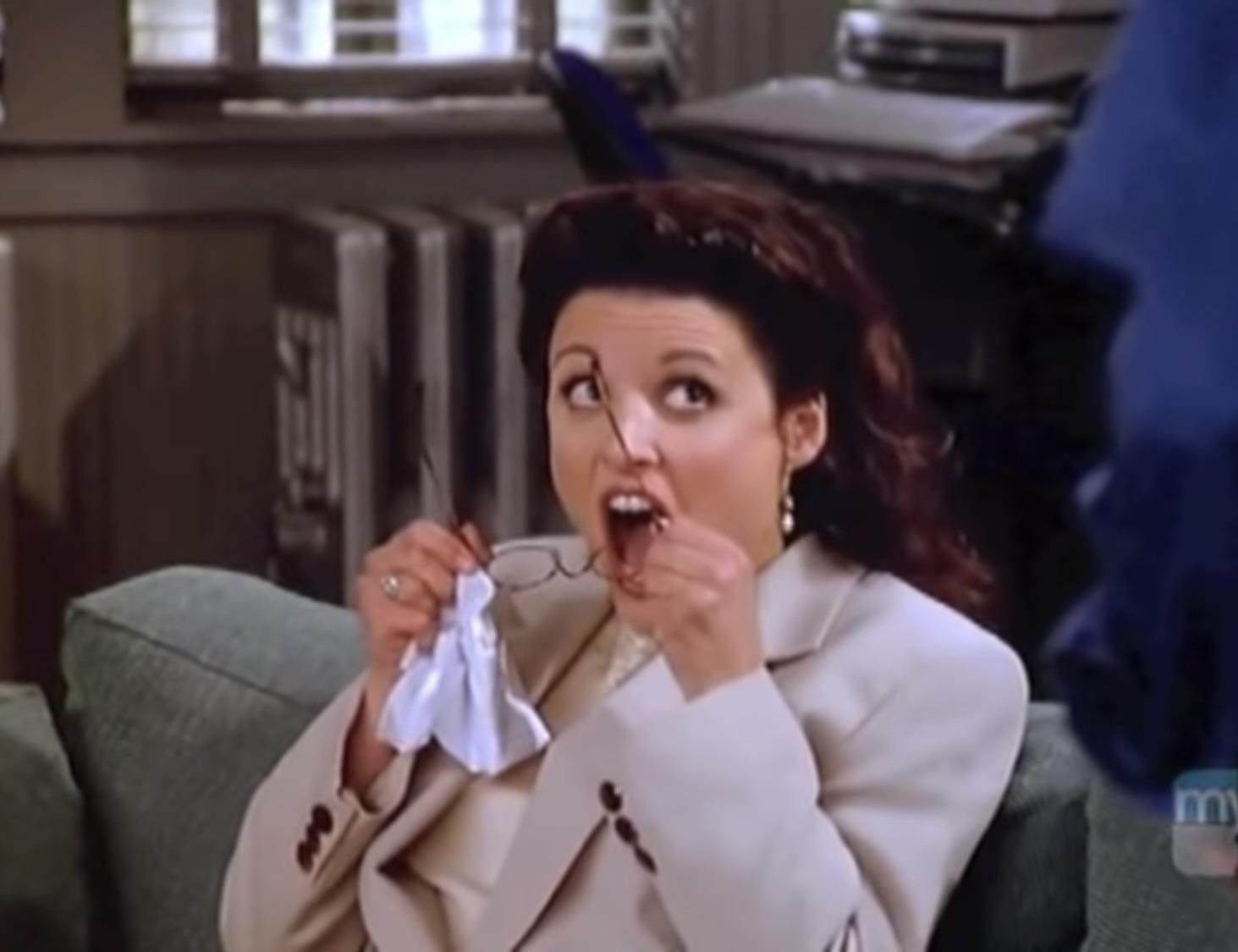 “He took………it out.” One of my favorite Elaine moments. r/seinfeld