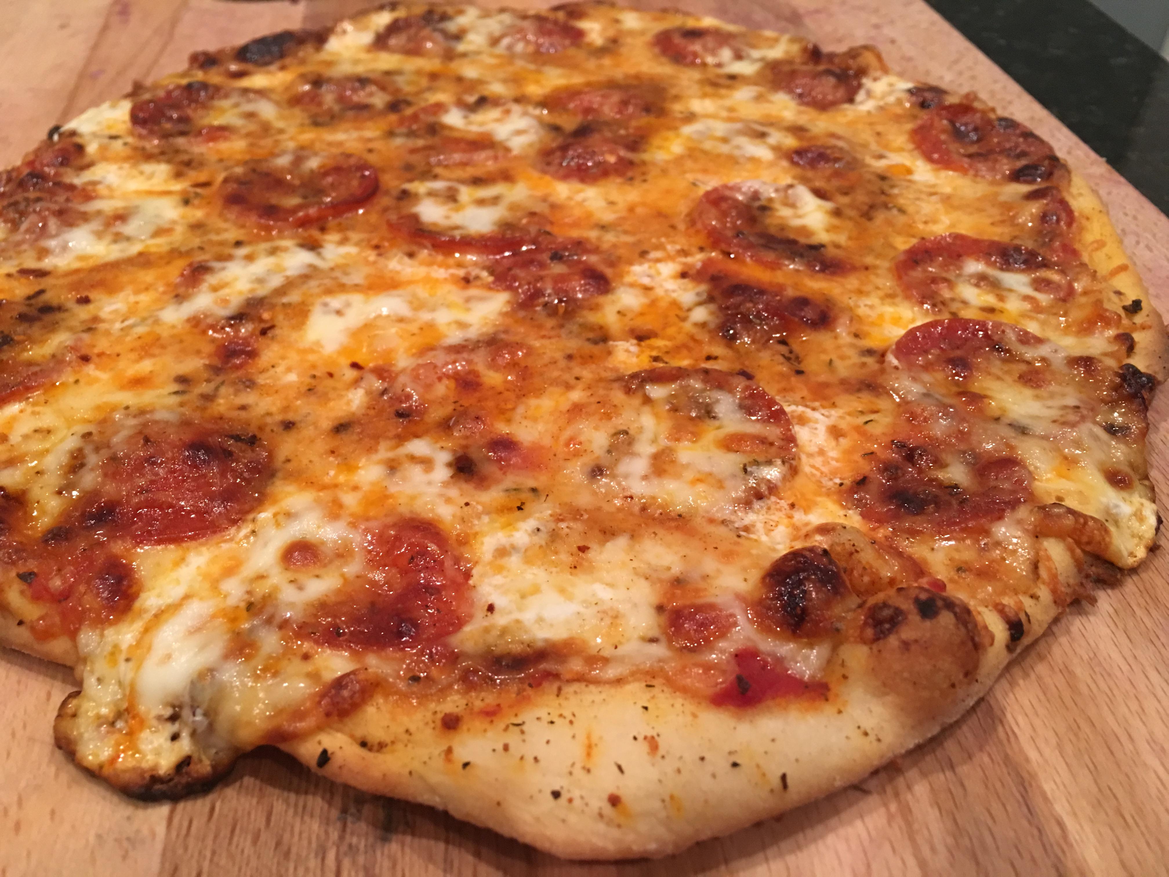 Buffalo Mozzarella, Provolone, Fontina, and Pepperoni r/Pizza