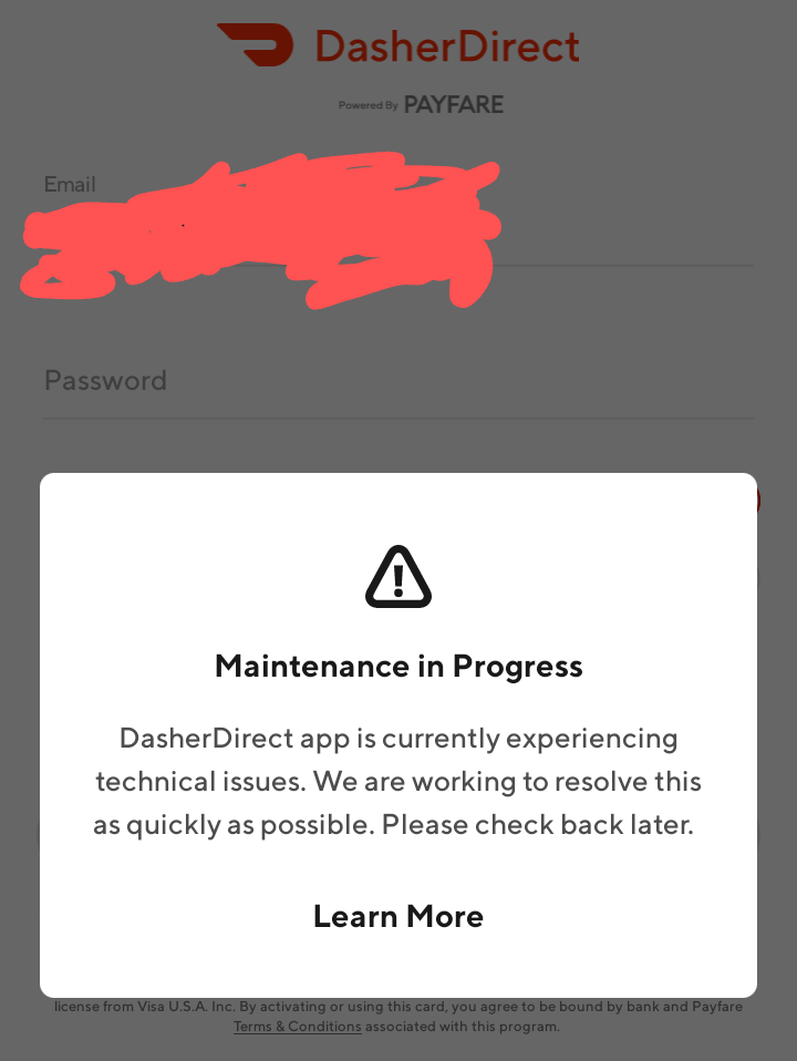 Dasher Direct Maintenance heads up. r/doordash_drivers(03)