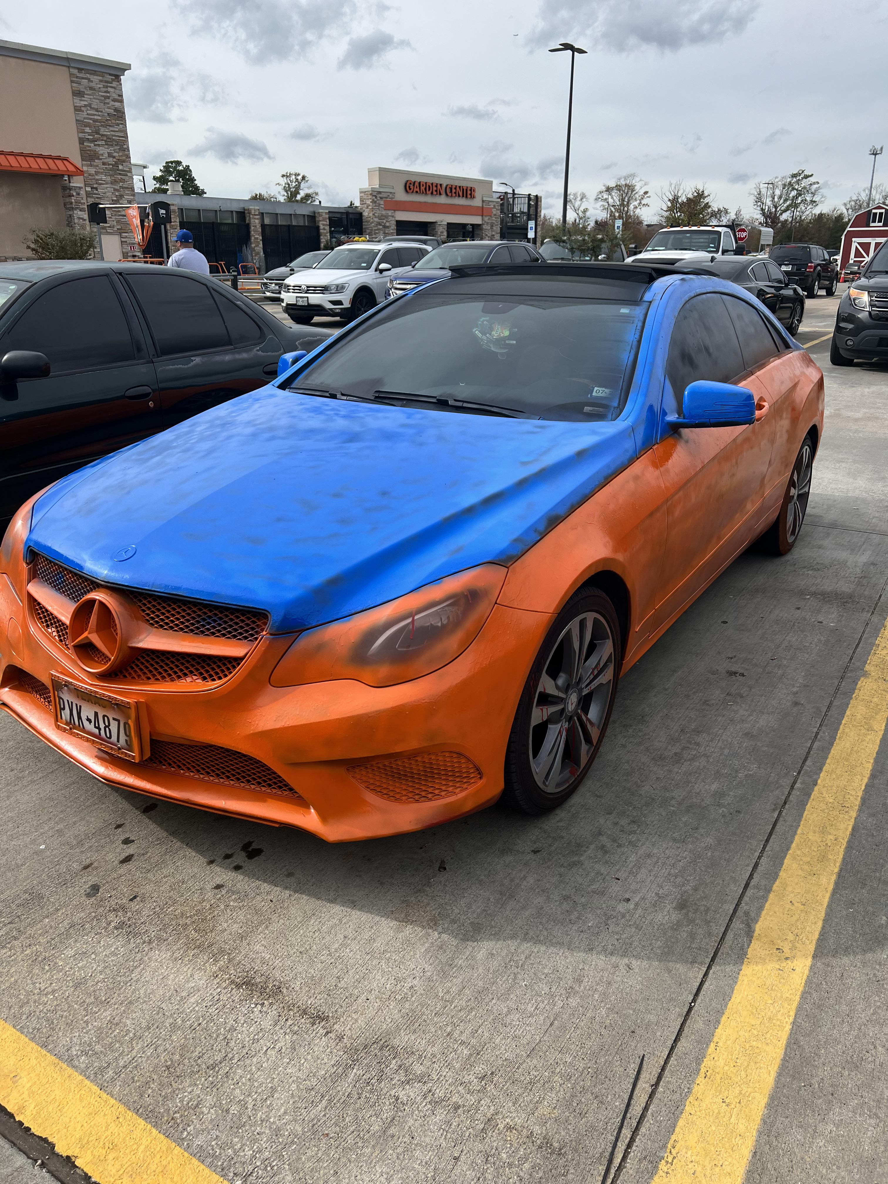 Car freshly painted outside Home Depot r/IdiotsOfHomeDepot