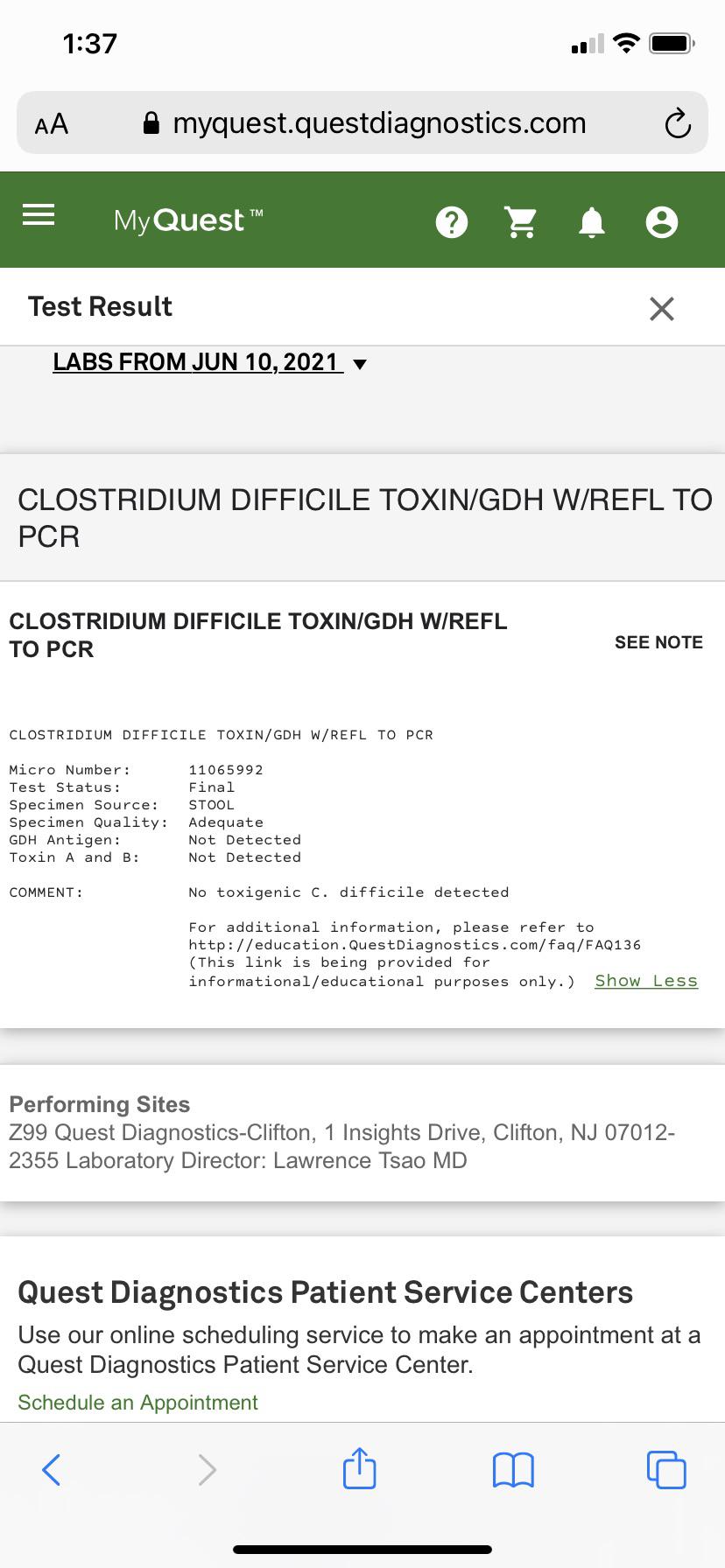 Thankful I’m toxin negative… What does GDH Antigen mean? r/cdifficile