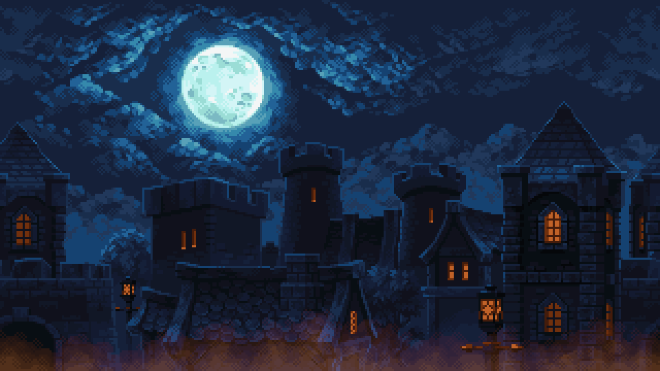 [OC] Background for my 2D Platformer Asset Pack PixelArt