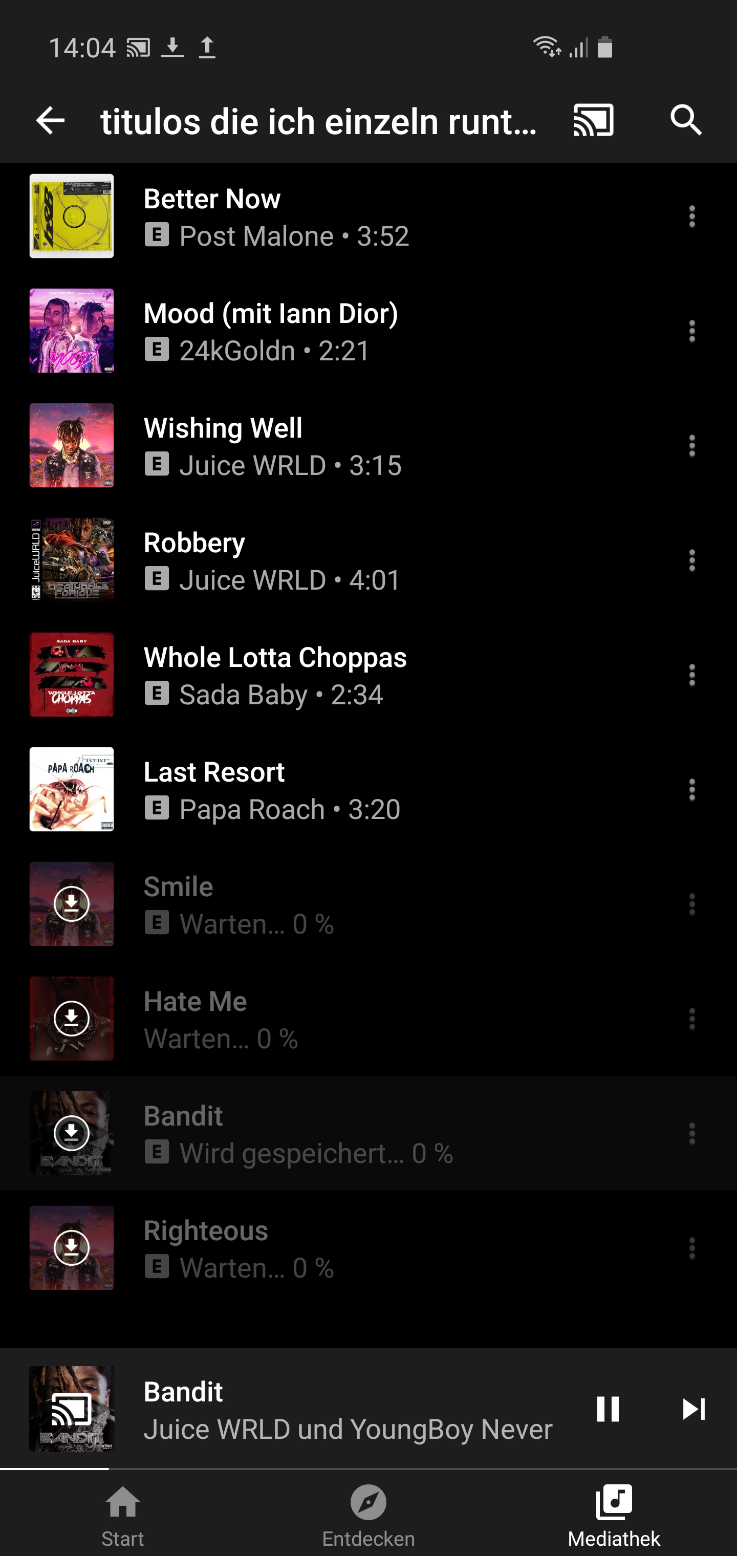 Does anybody know why my songs sometimes won't download? Sometimes it