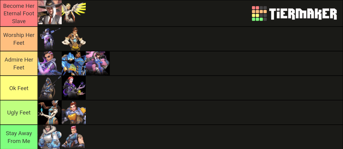 Hottest Female Overwatch Characters Feet For Worship !! : Overwatch