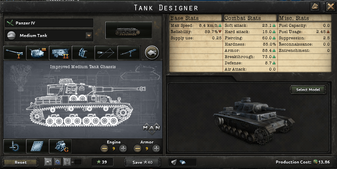 Rate my 1940 German medium tank design! r/hoi4