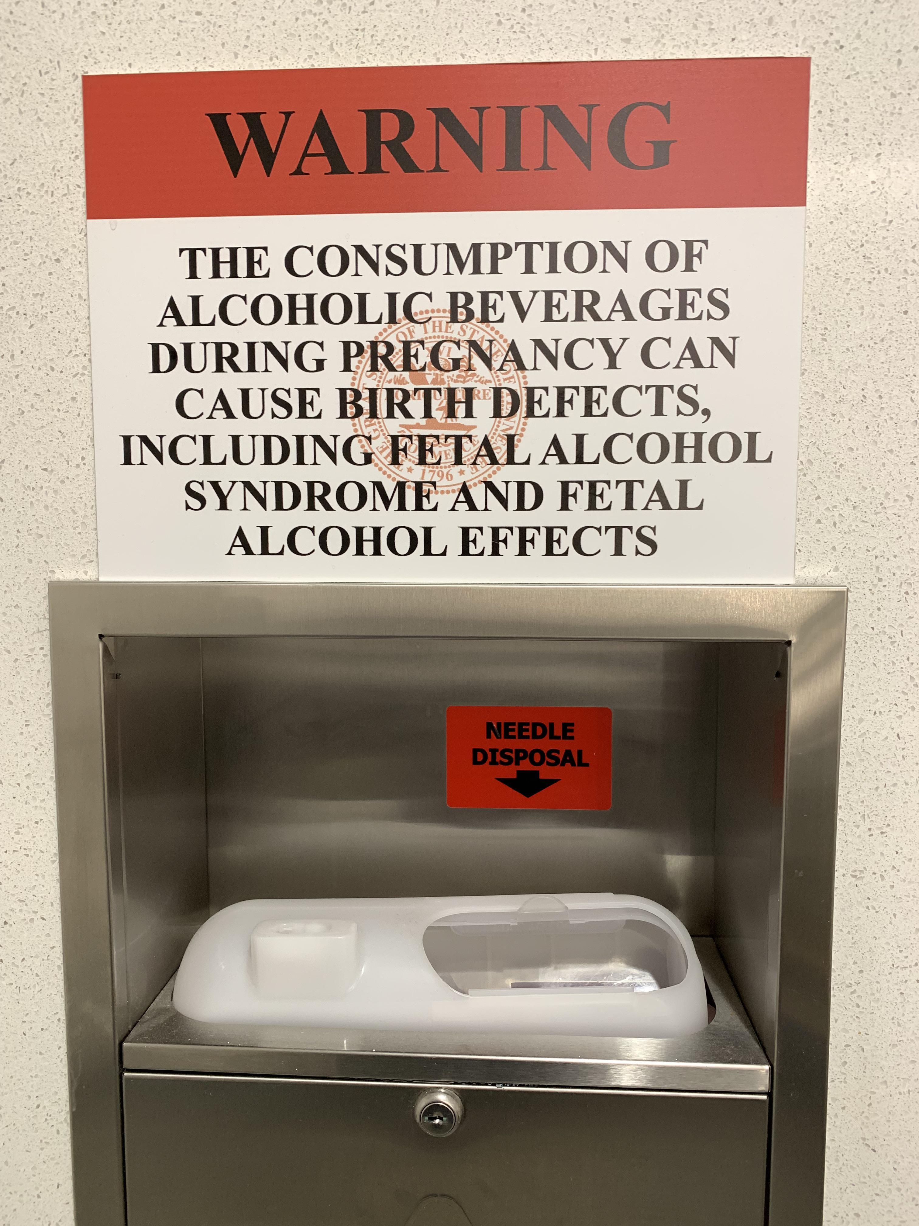 Airport was recently renovated and added these warning signs and needle