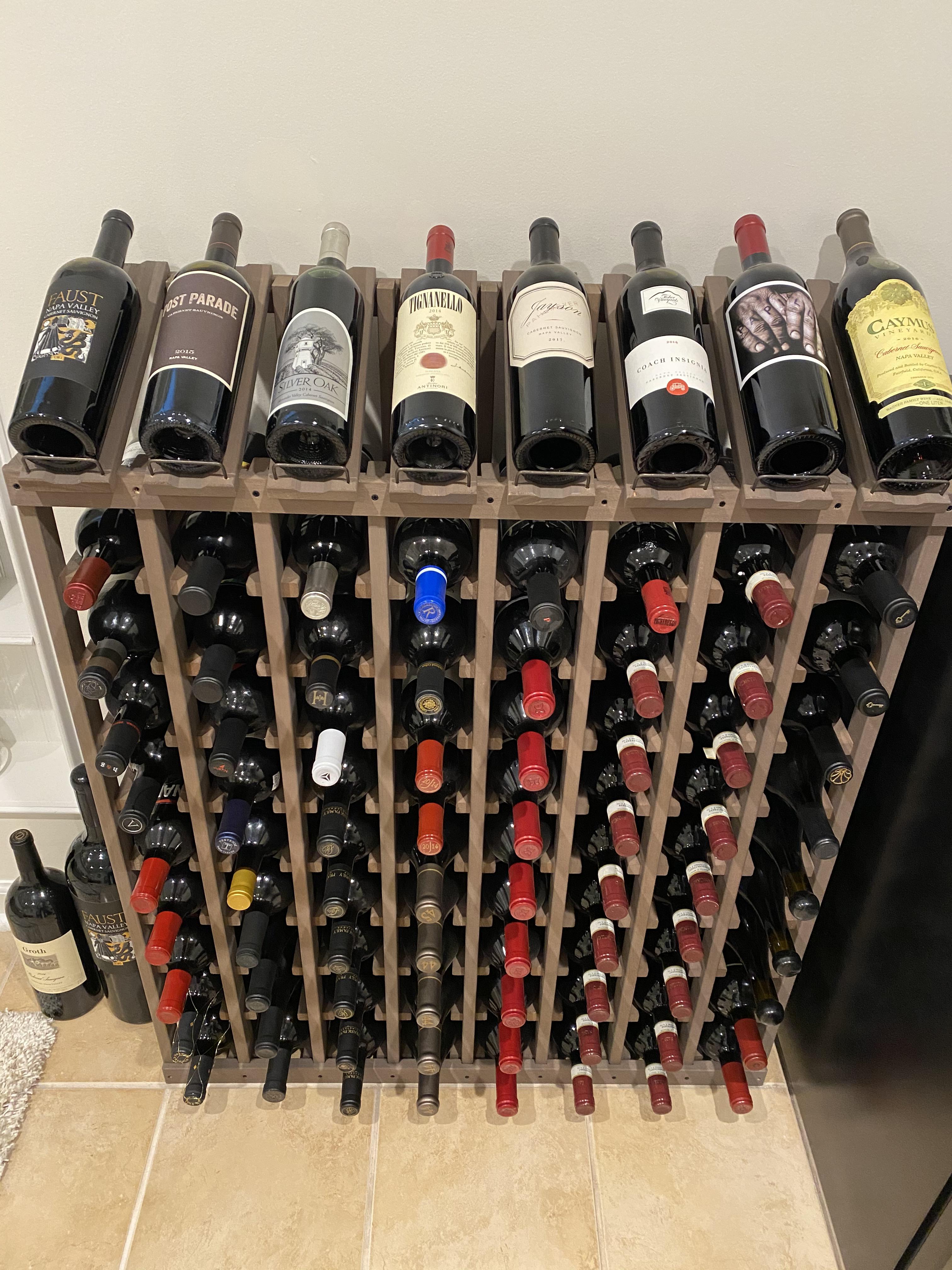 Saturday Project Built my new wine rack r/wine