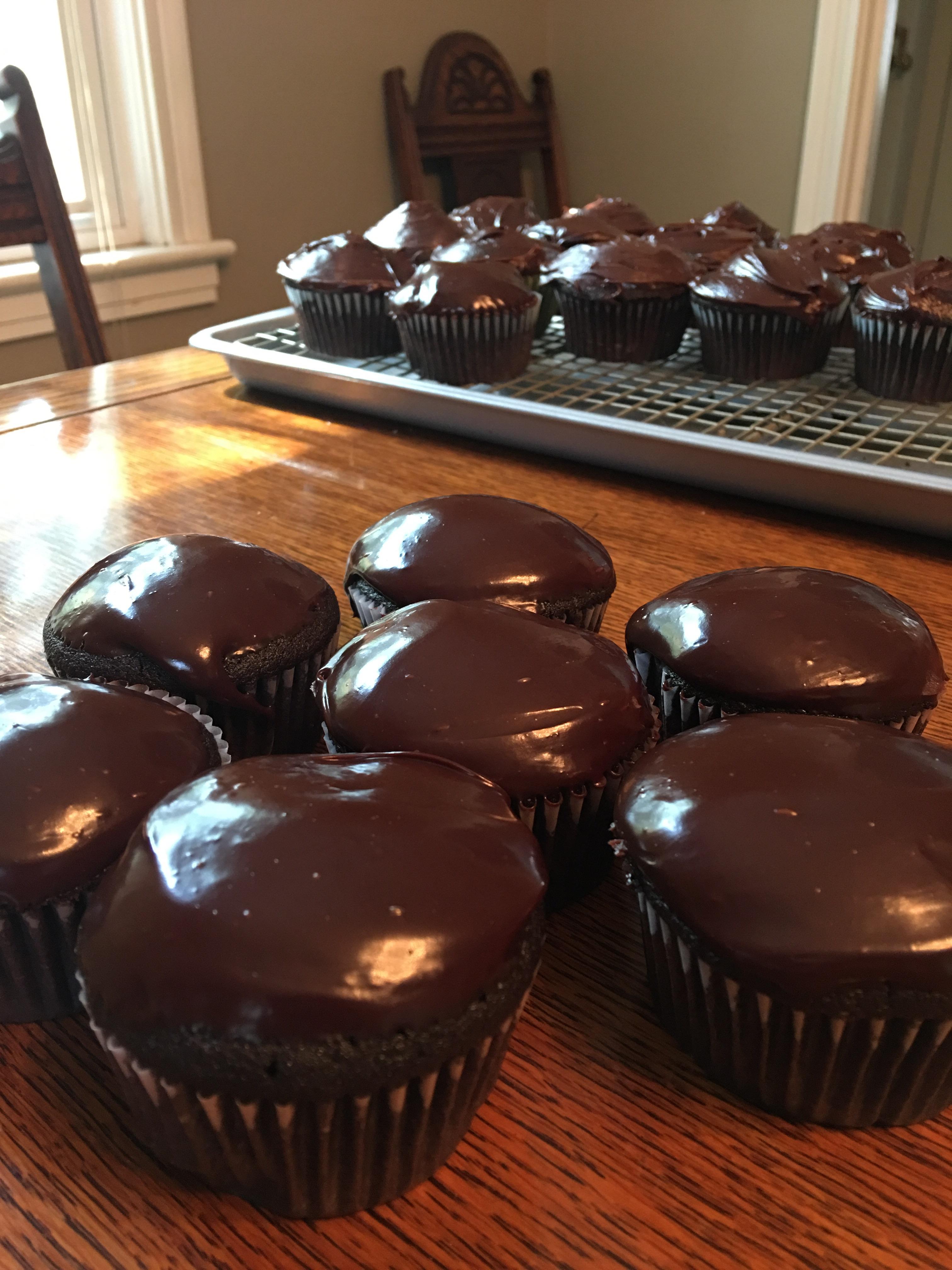 [Homemade] Guinness stout cupcakes with a dark chocolate ganache r/food