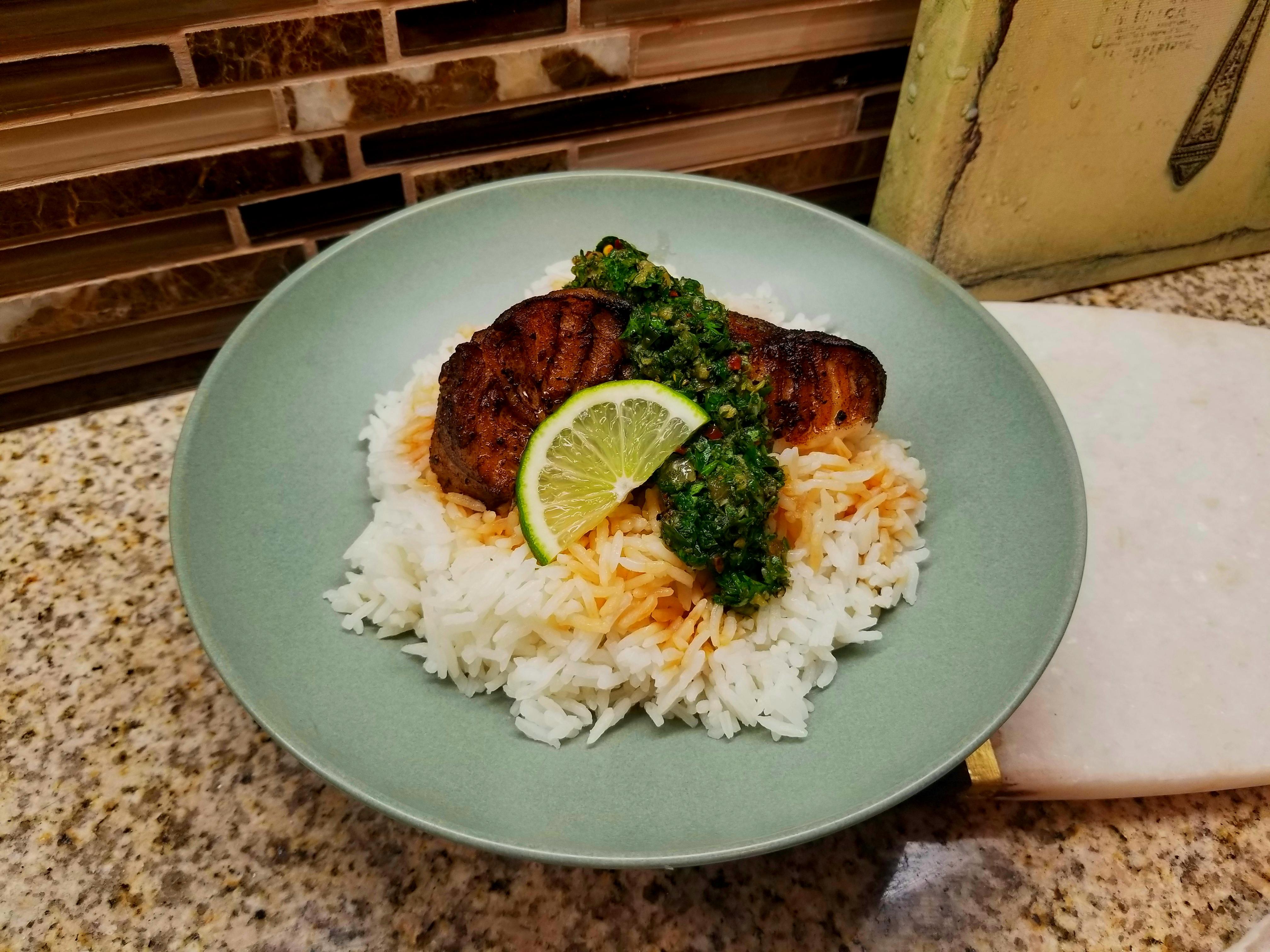 [Homemade] Chilean Sea Bass W/ Custom Chimichurri r/food