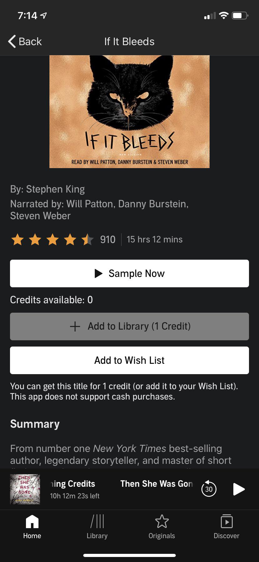 Why can’t I buy books in Audible? Looked up online and everything says