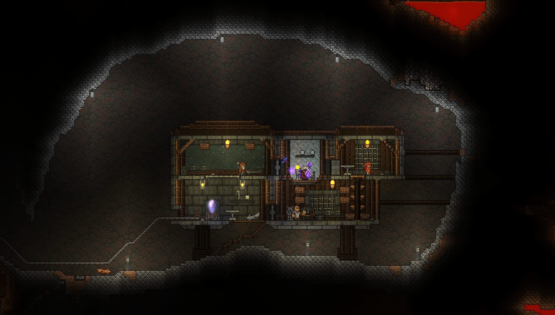 One of my proudest builds, for the cavern pylon! r/Terraria