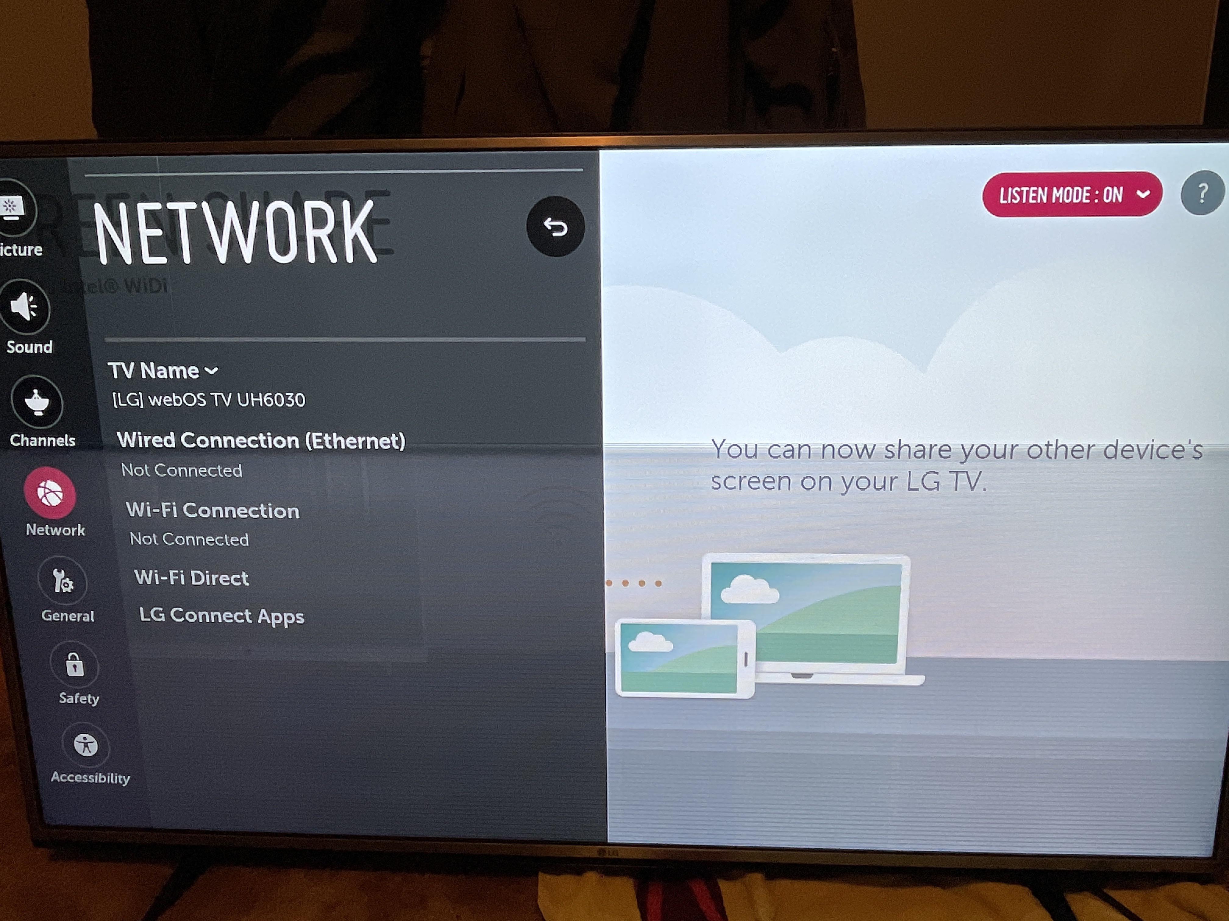 LG webOS UH6030 flickering horizontal lines any ideas as to the problem