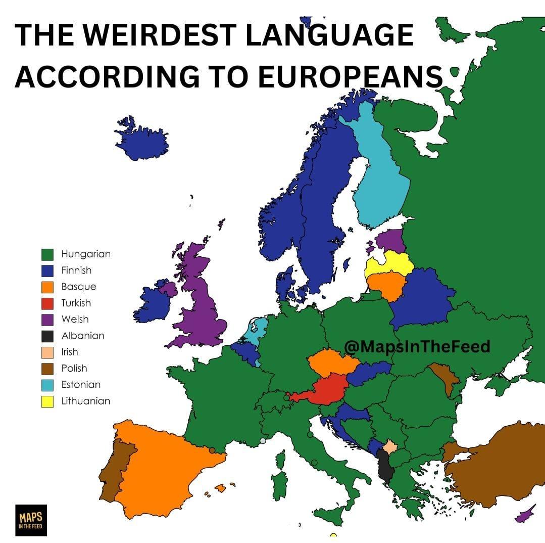 The weirdest language according to europeans r/MapPorn