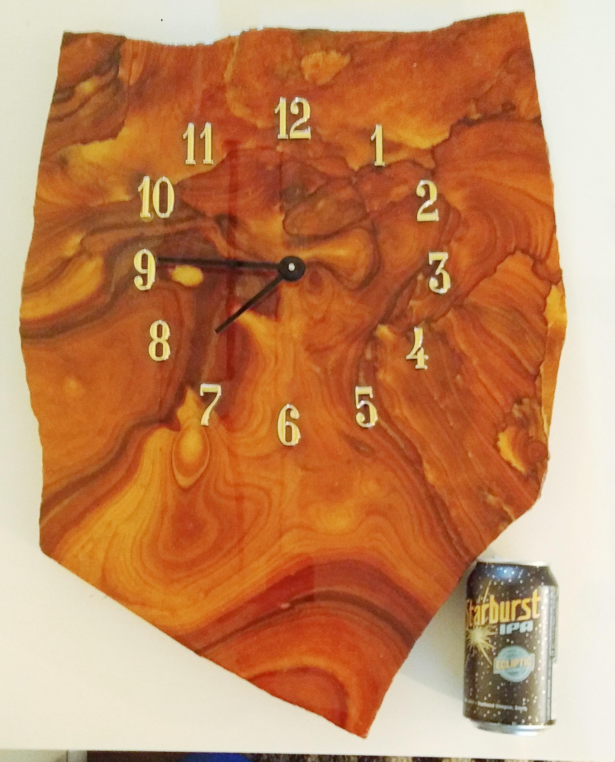 Solid 1" slab. Found at a thrift store in the Dalles, OR (near Biggs