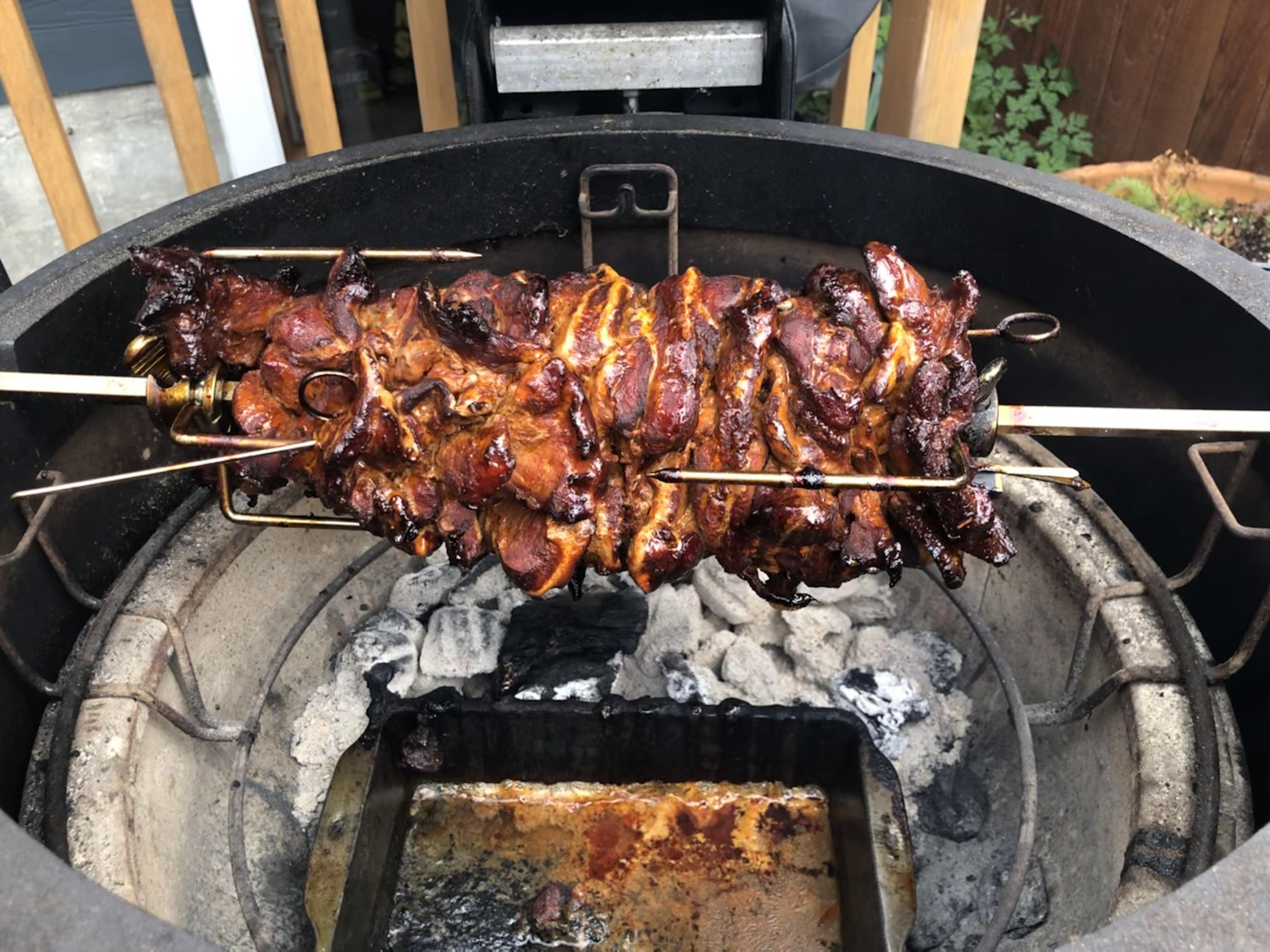 Al pastor on the rotisserie [homemade] food