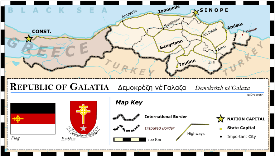 The Republic of Galatia (2020) r/imaginarymaps