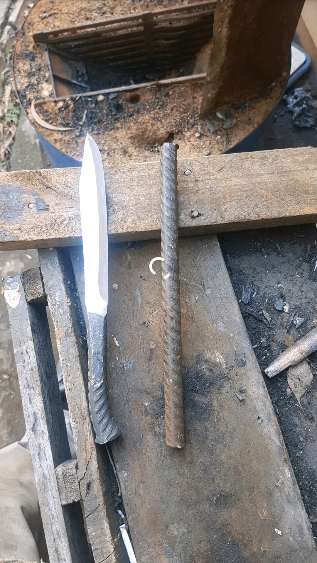 Hand 12mm rebar knife r/knives