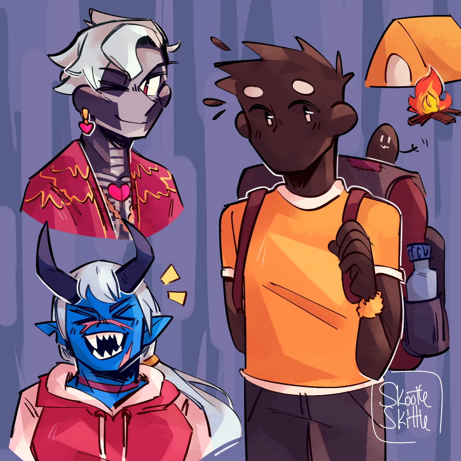 [oc] doodled my favs last night on a monster camp playdate! r/MonsterProm