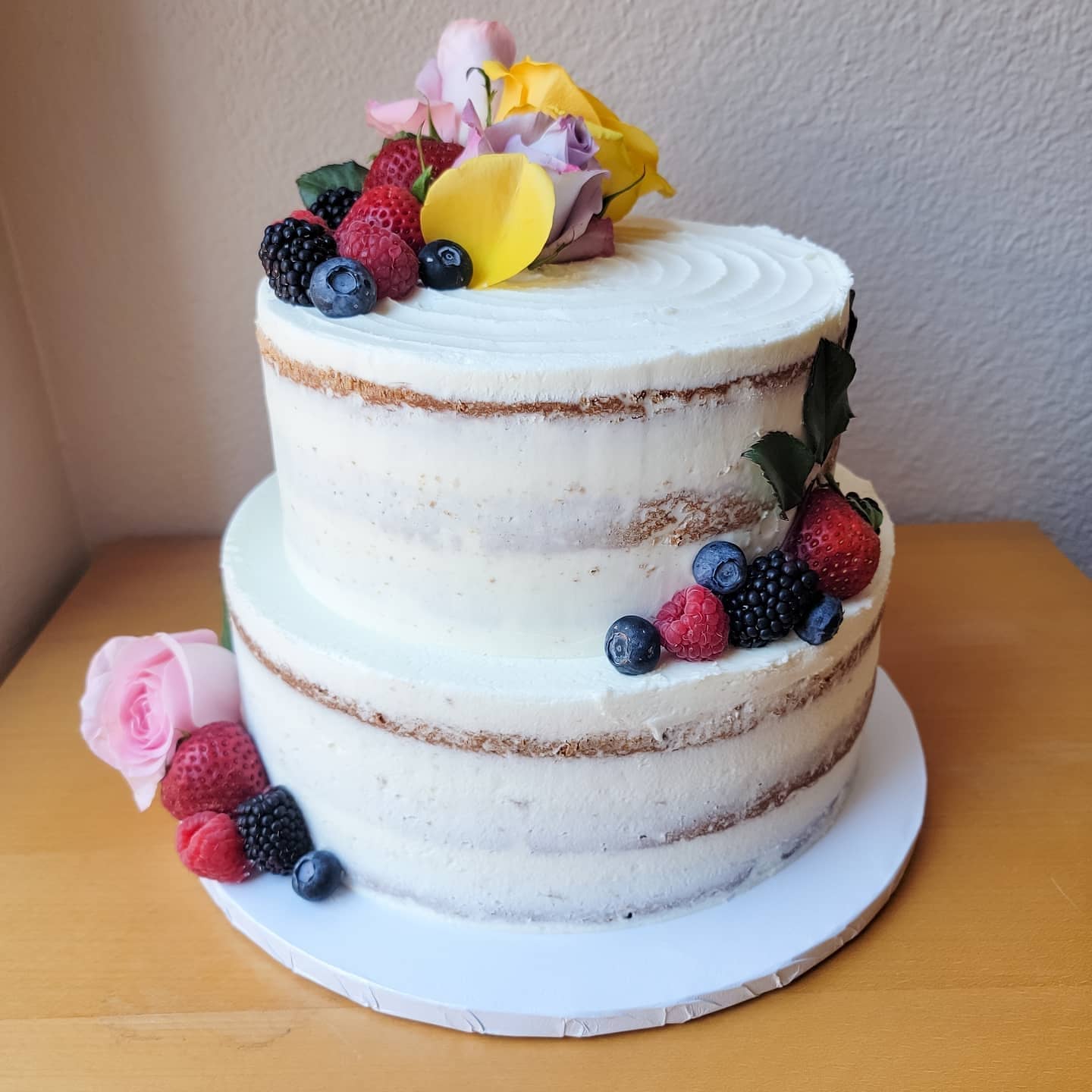 10 inch and 8 inch 2 tier first birthday cake r/cake