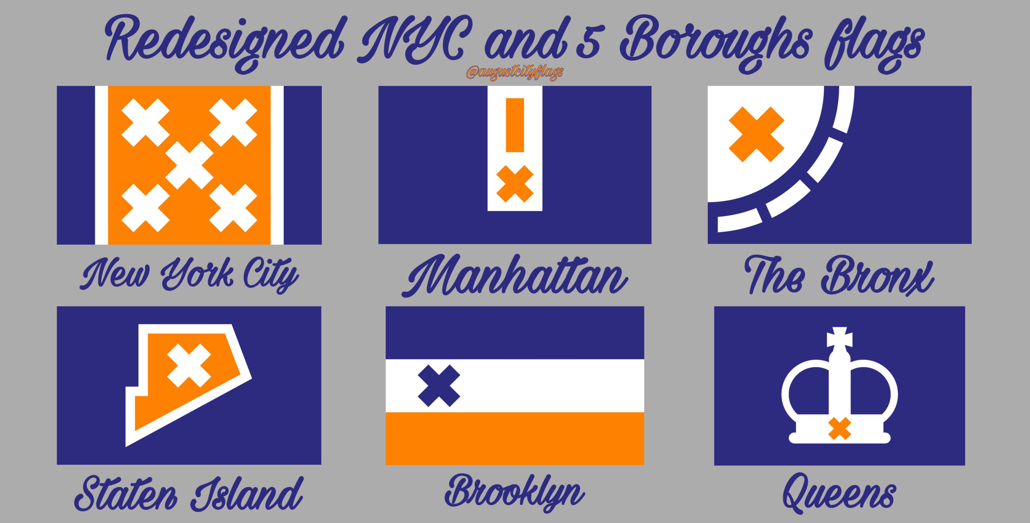 I redesigned the flags of New York City and its 5 boroughs r/vexillology