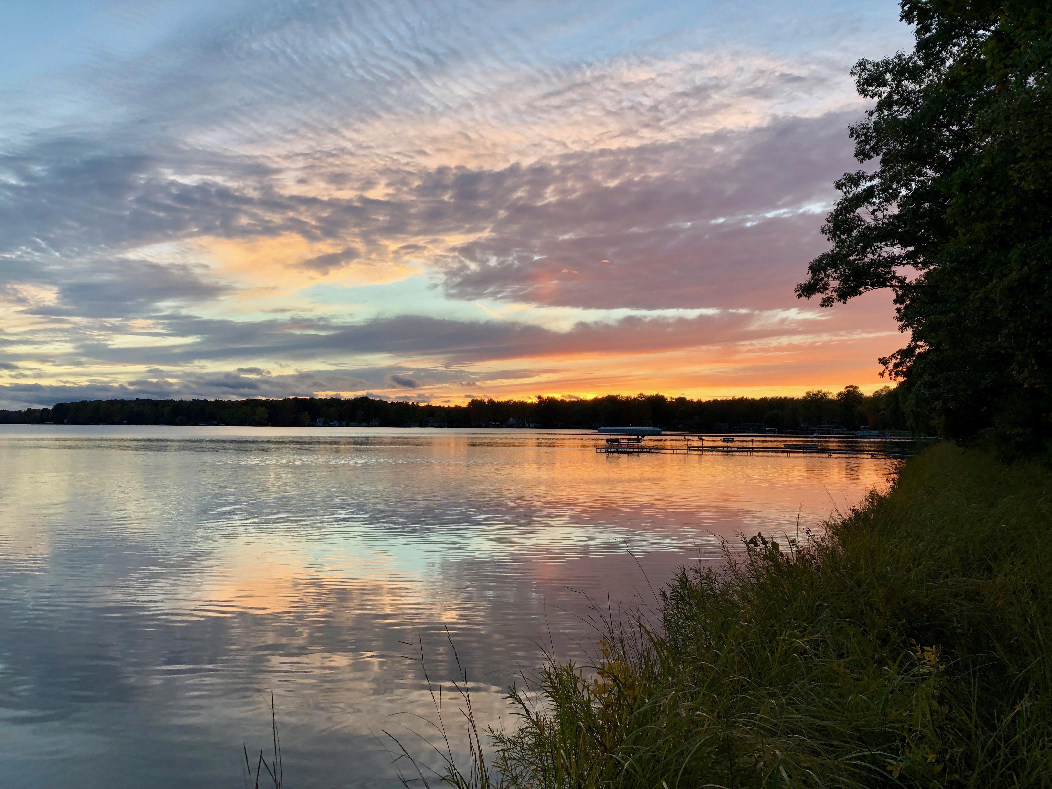 Green Lake sunset, near Traverse City r/Michigan