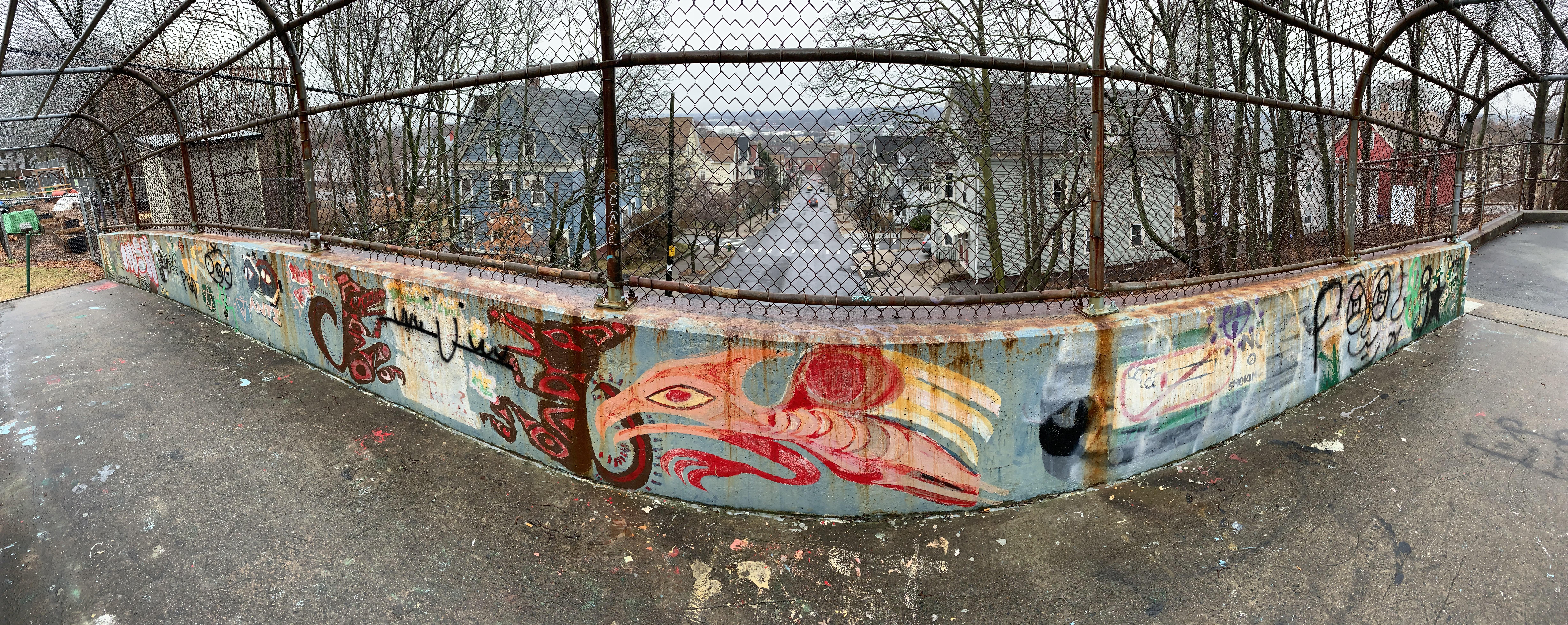 Cool pedestrian bridge on Cypress St. Always drove past, but finally walked up! r/providence