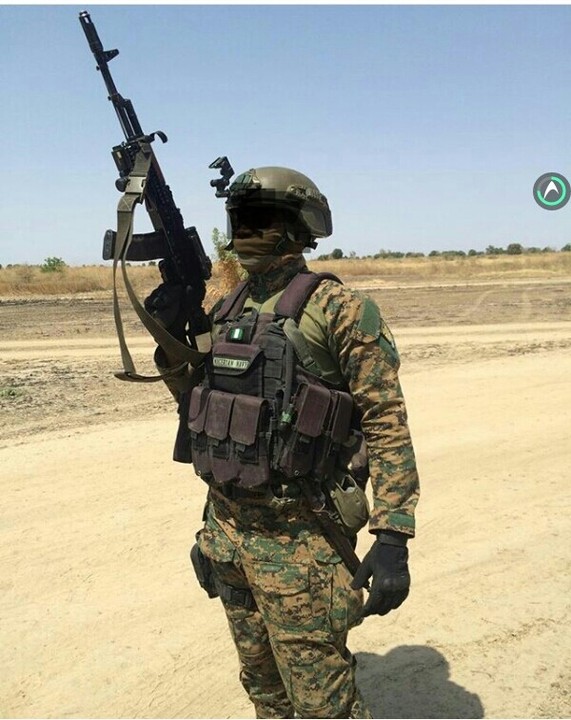 A Nigerian Navy special forces soldier during Operation Deep Punch