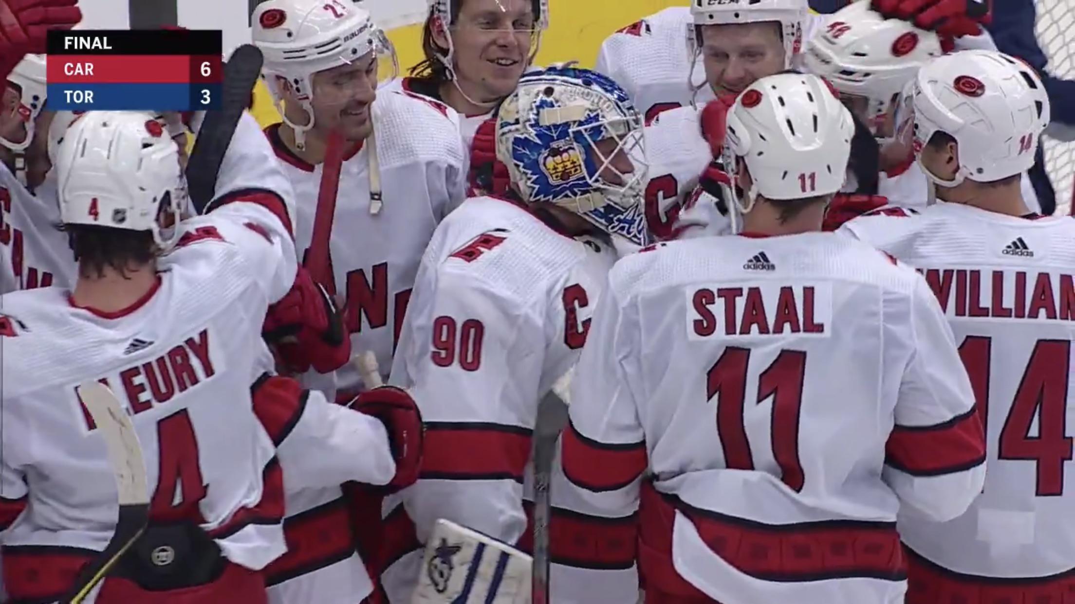 Loved seeing the Canes rally around Ayers, their Emergency Goalie, for