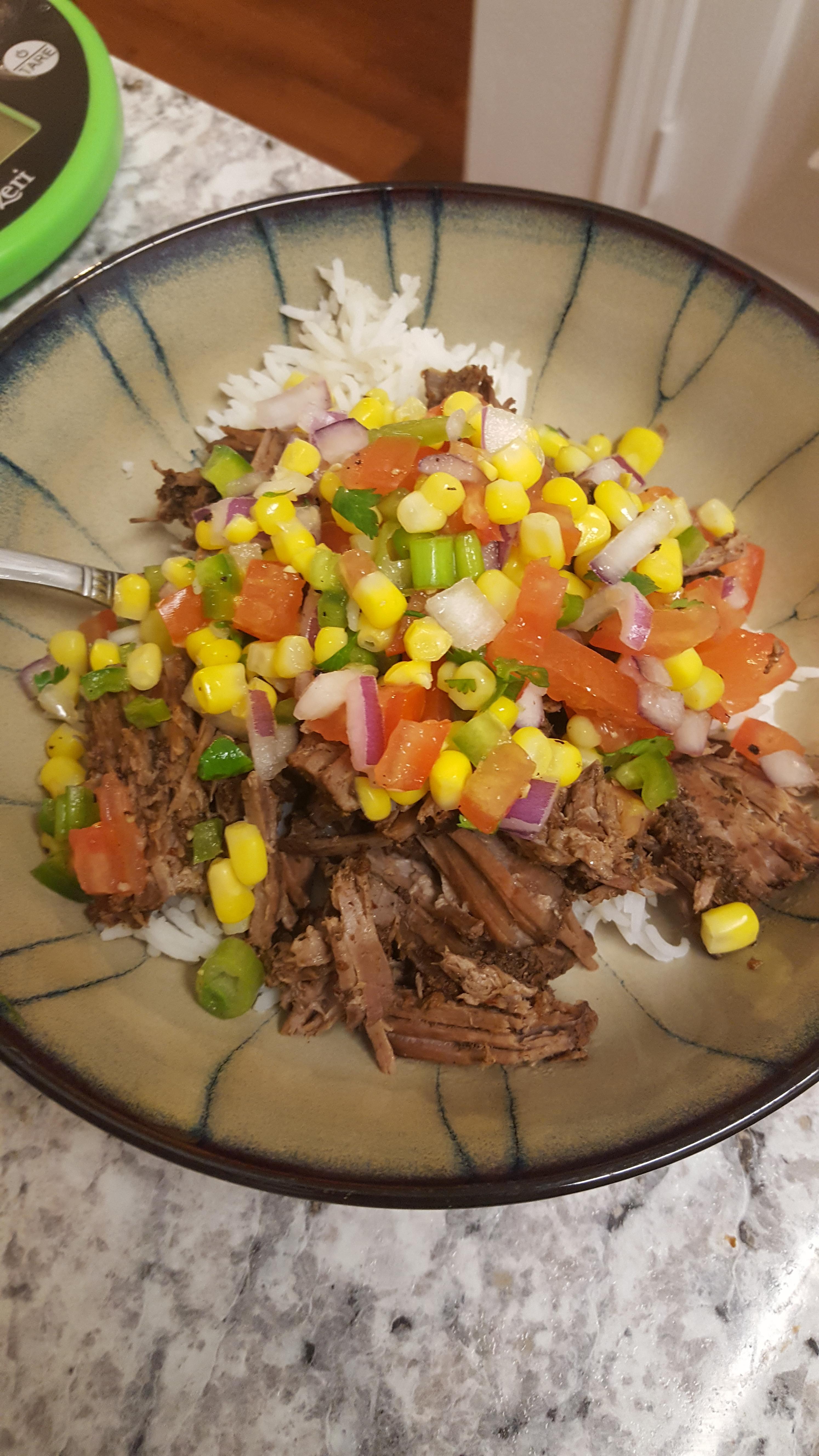 (Chipotle inspired) Crock Pot Barbacoa Beef with Lime Cilantro Salsa
