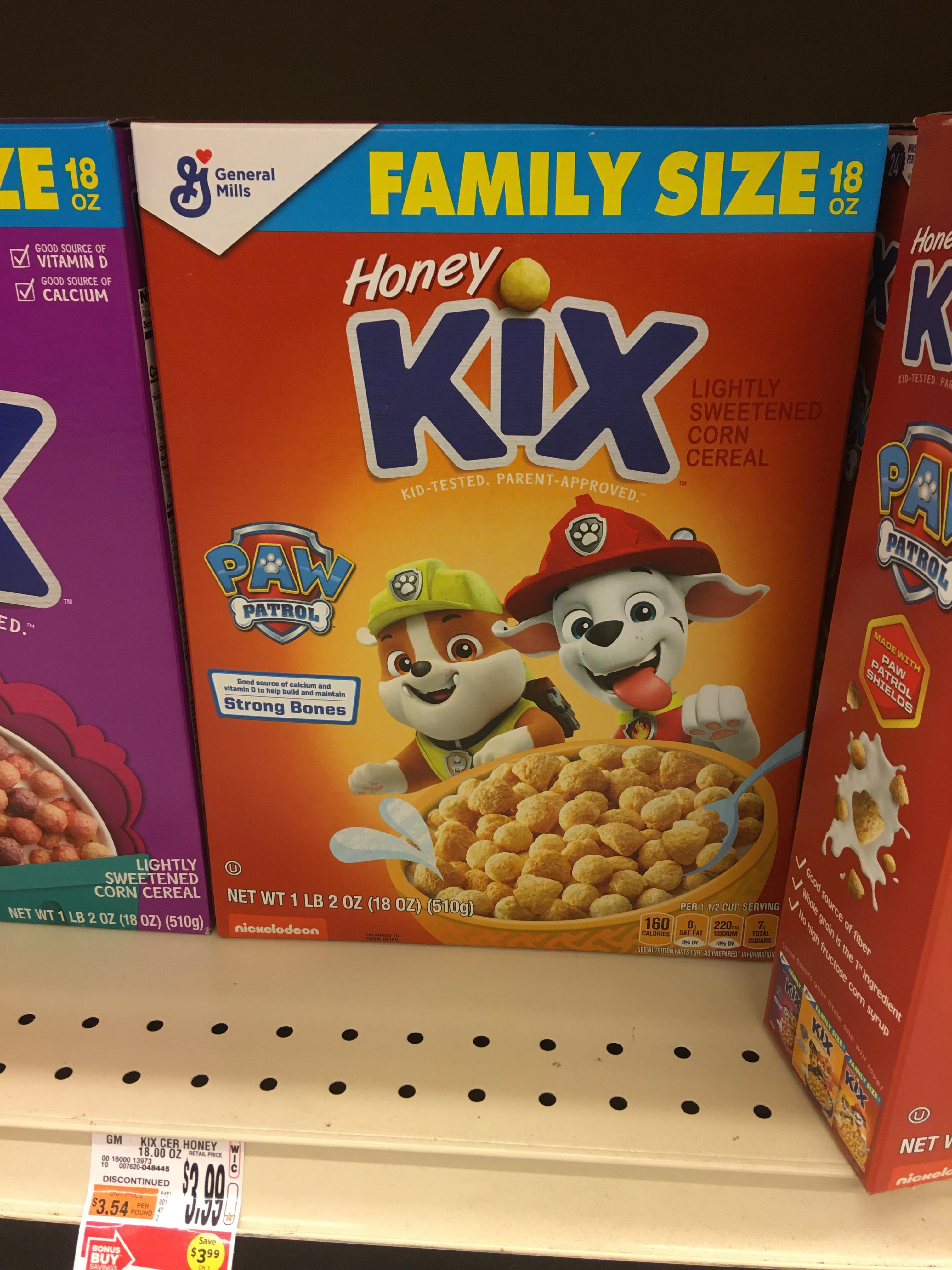 They took the cop dog from paw patrol off the cereal r/mildlyinteresting