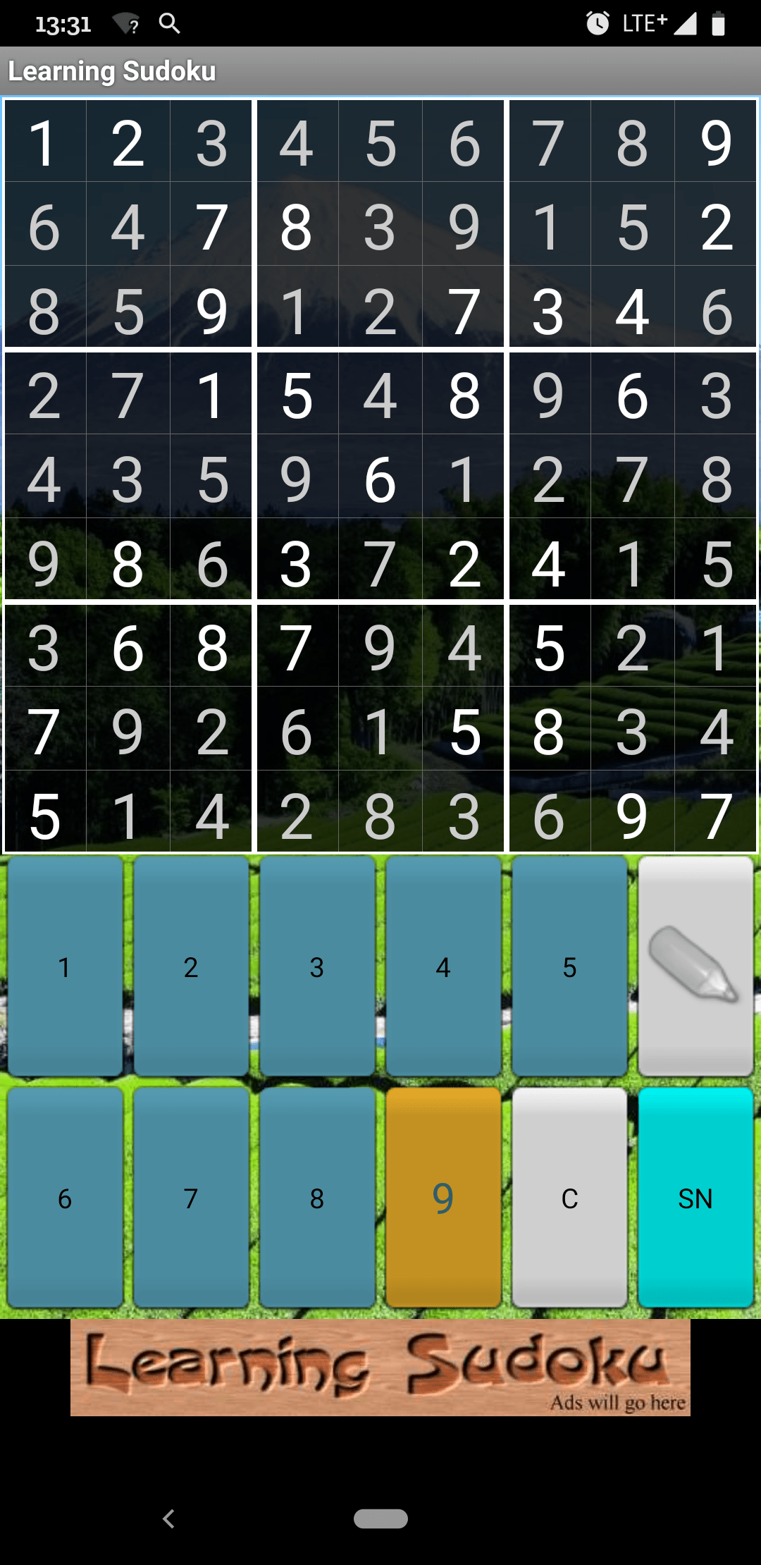 Today the top row of my puzzle came out in numerical order and that