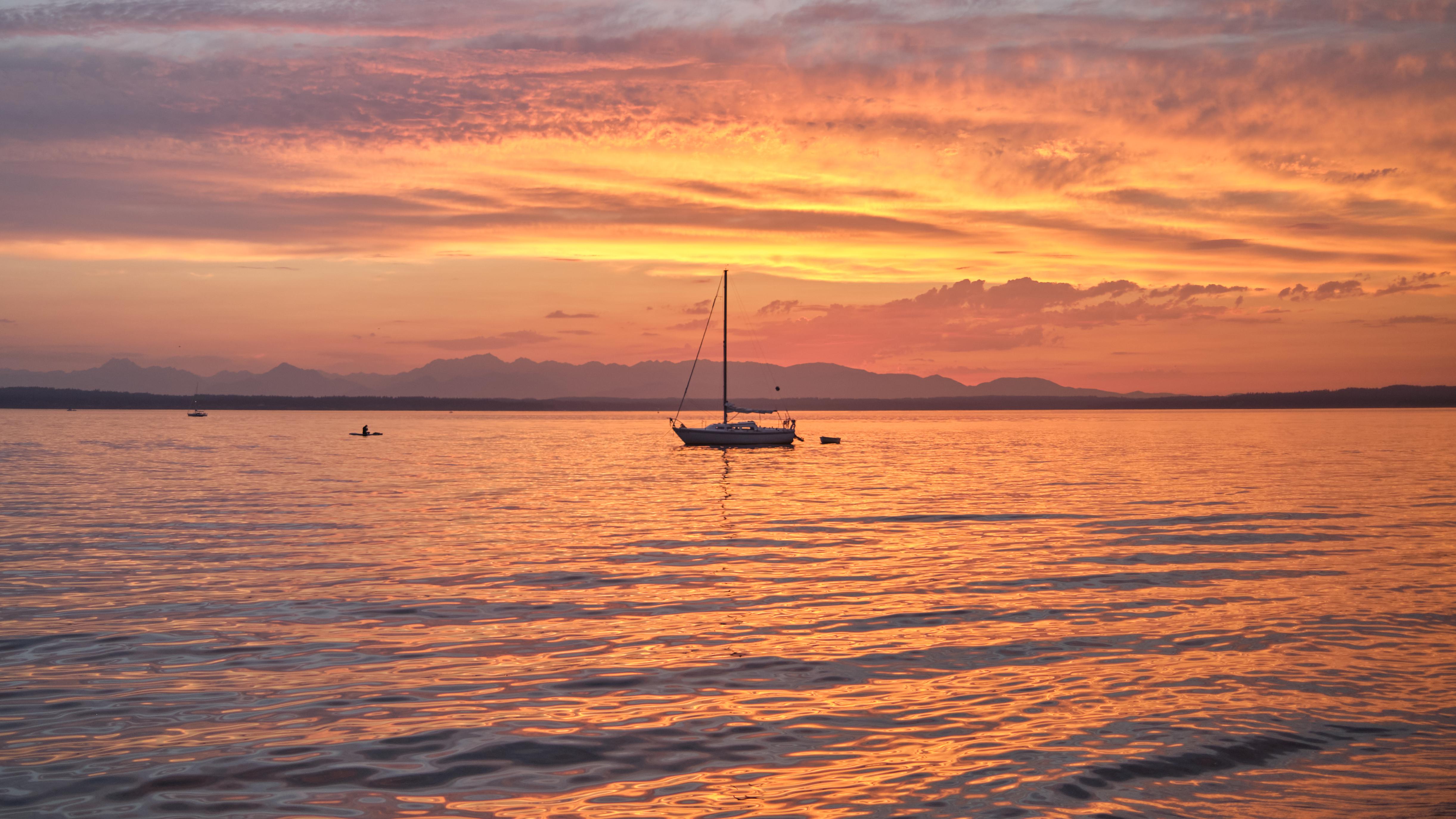 A glowing sunset at Golden Gardens Park r/Seattle