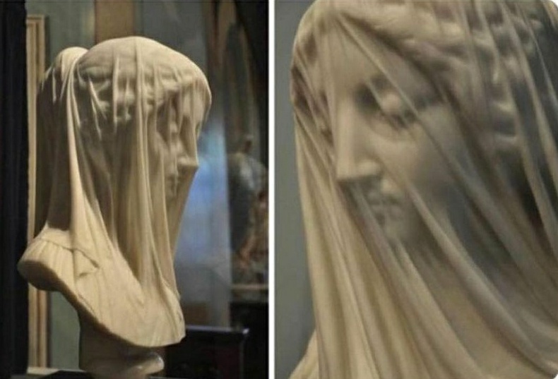The Veiled Virgin is a statue by a Italian sculptor Giovanni Strazza