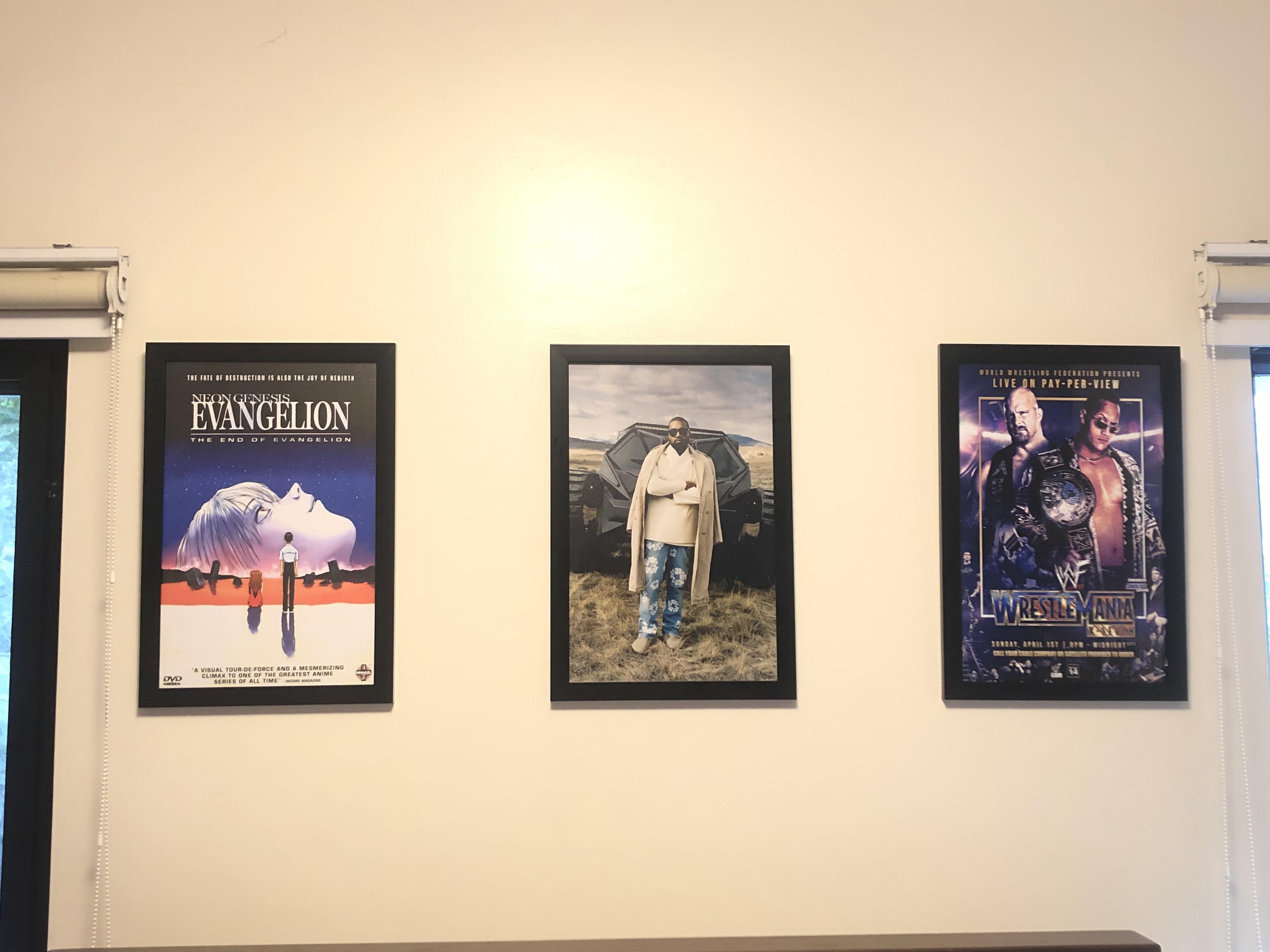 Finally got some posters for my room and Kanye’s at the center of it