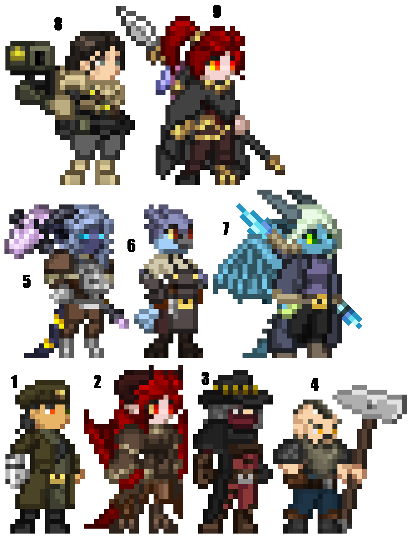 What mods are some of these armoursets from? r/starbound