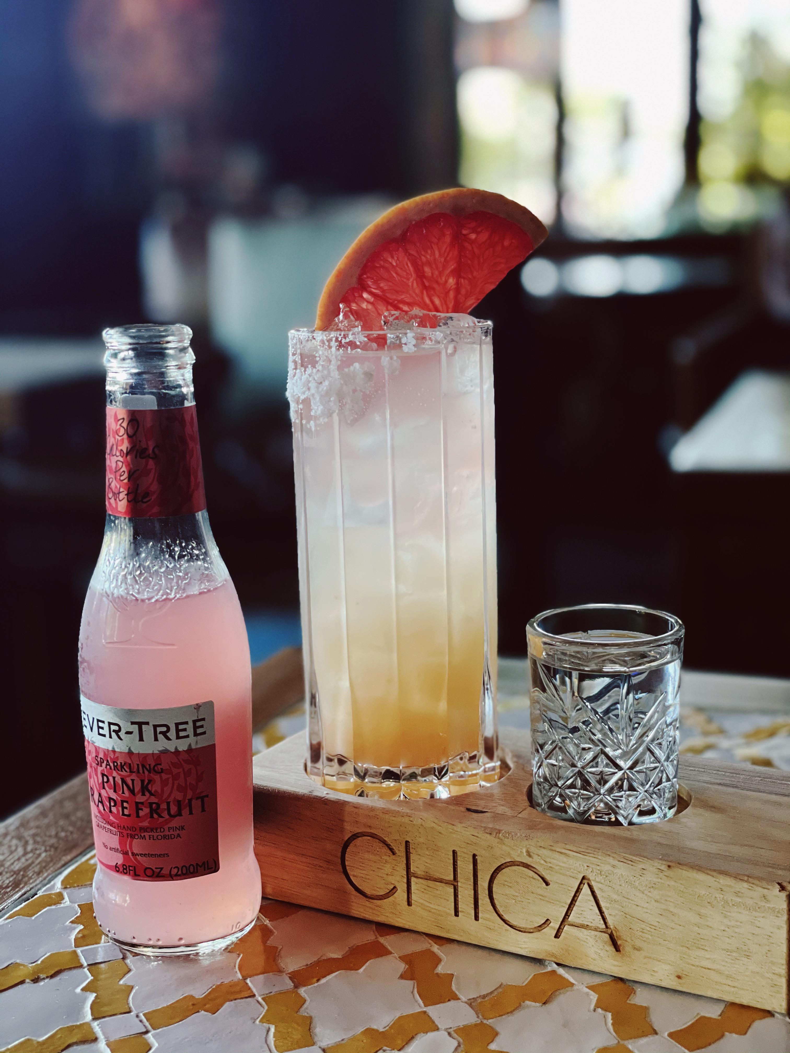 A Little More Paloma Espolon Blanco, grapefruit cordial, lime and