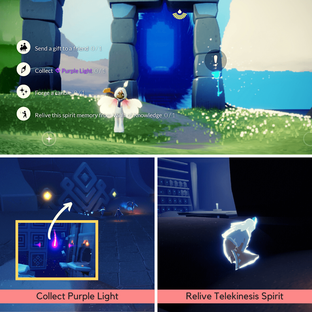 27th July Daily Quests (Vault of Knowledge) 💎 Collect Purple Light