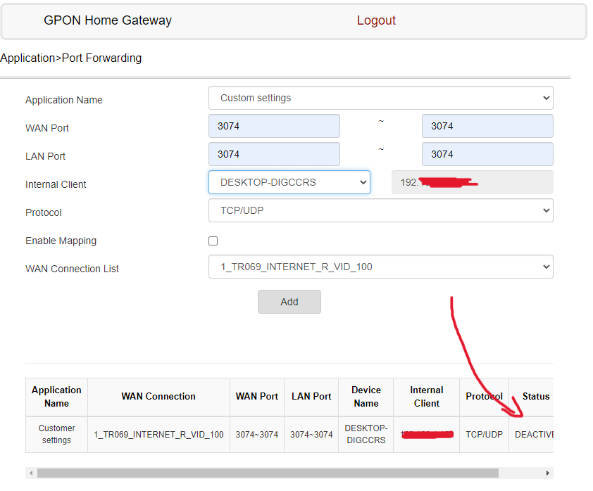 How do I activate the forwarded port for Warzone? (Changing NAT type to
