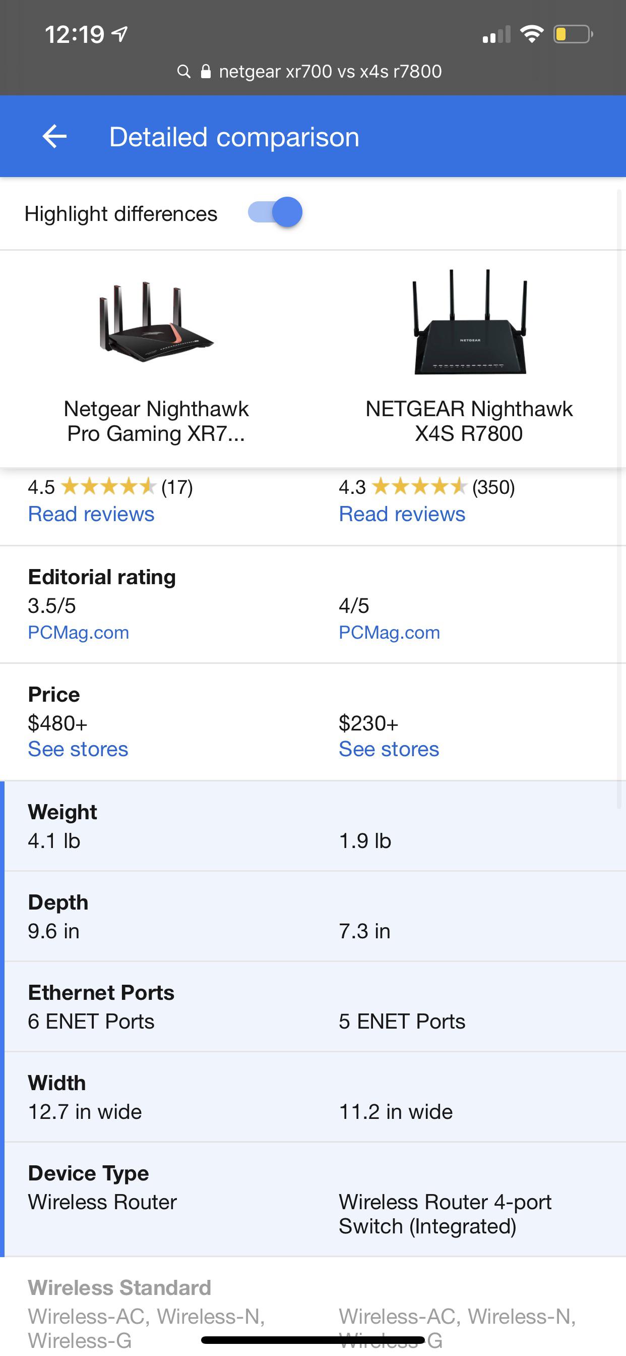 What’re the differences between the Nighthawk XR700 and the Nighthawk