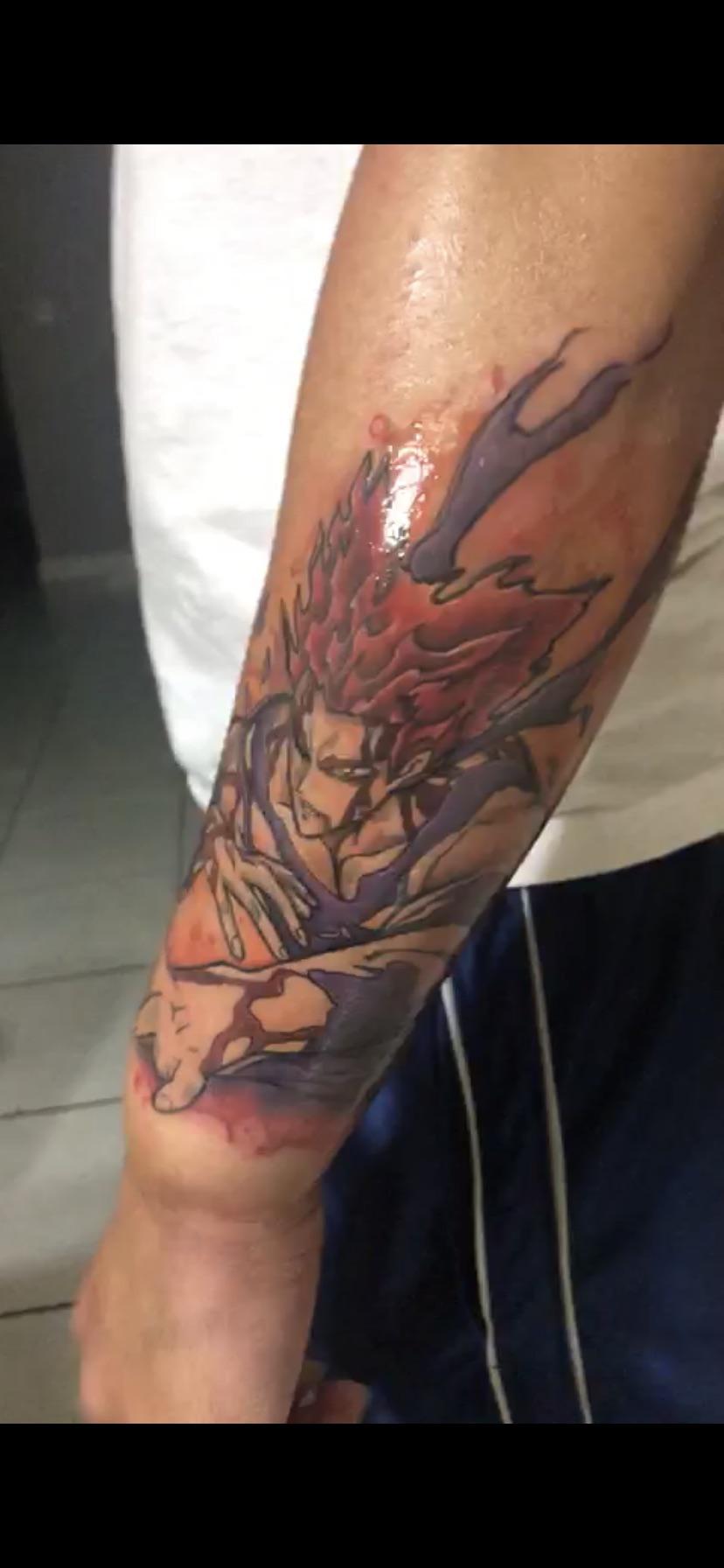 Recently got Prewoke Garou tattoo OnePunchMan