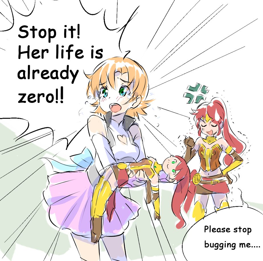 Pyrrha and Nora had enough of the great one [mojojoj] RWBY
